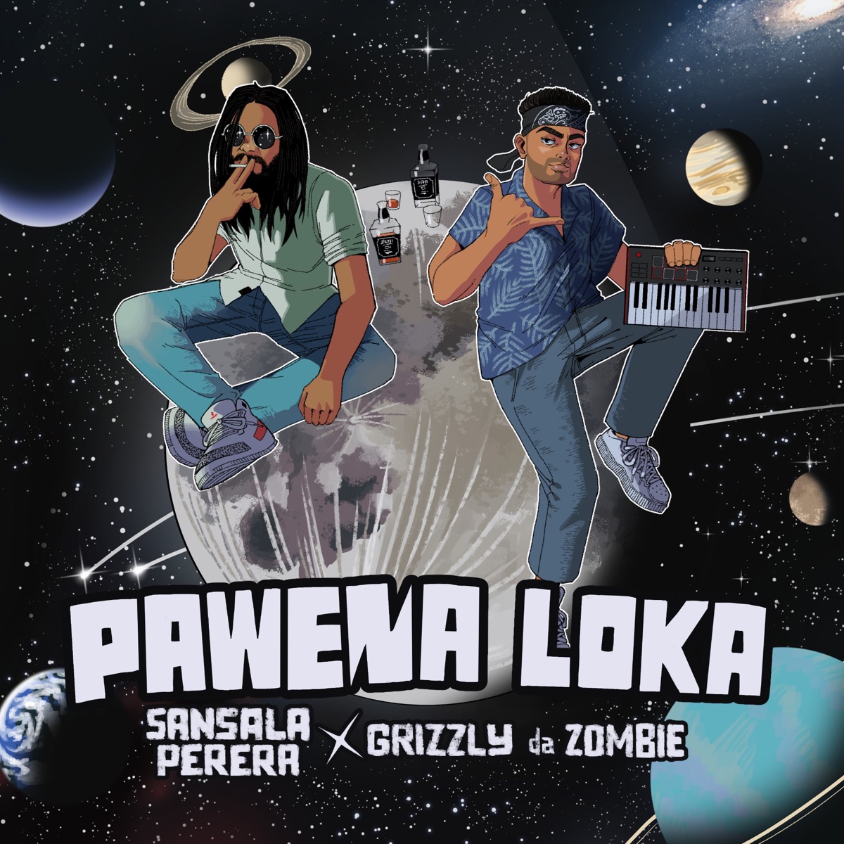Pawena Loka - Single by Sansala Perera & GRIZZLY da ZOMBIE album cover