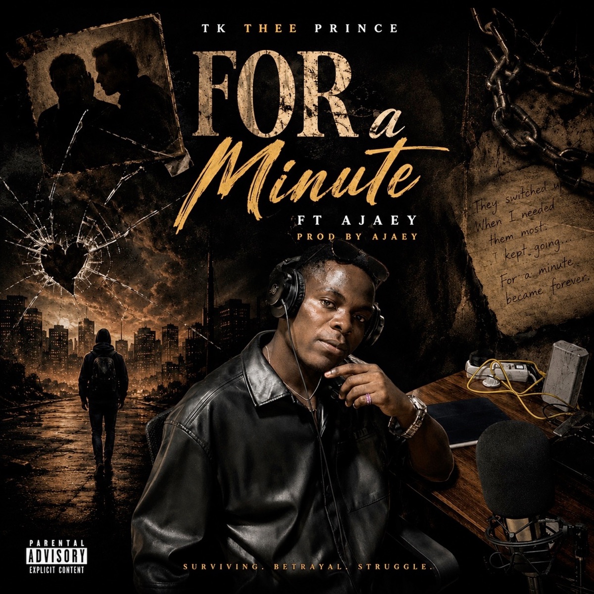 For a Minute (feat. AJAEY) - Single by Tk Thee Prince album cover