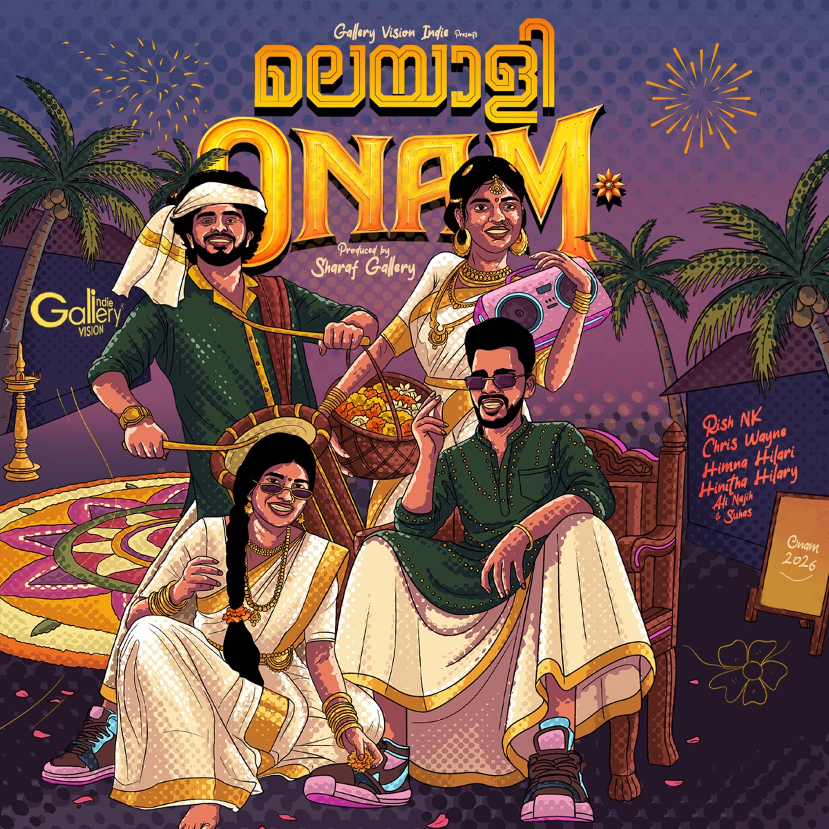 Malayali Onam (feat. Ali Najih & SUHAS) - Single by Rish NK, Chris Wayne, Himna Hilari & Hinitha Hilary album cover