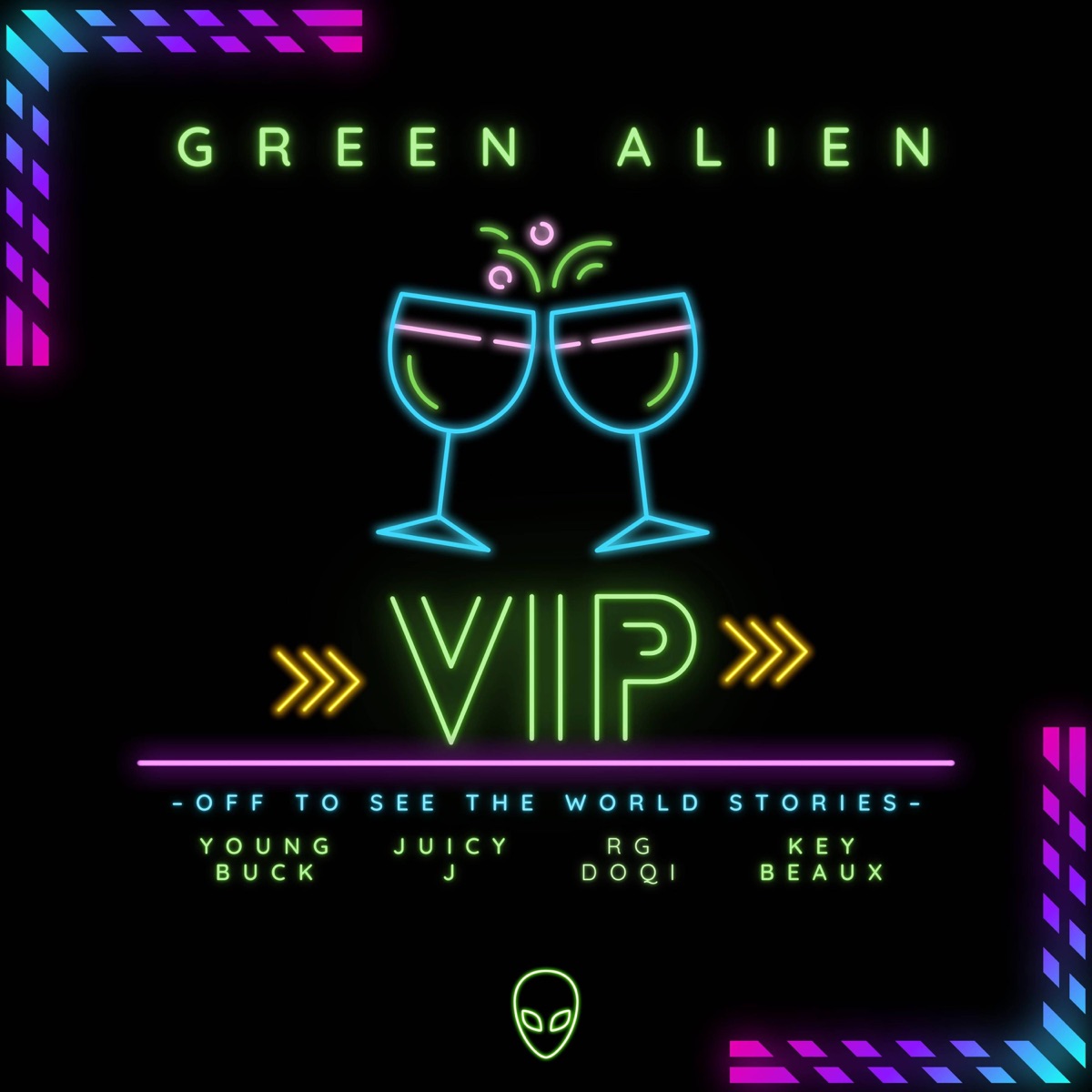 VIP (Off To See The World Stories) [feat. Rg do QI & Keybeaux] - Single by Green Alien album cover