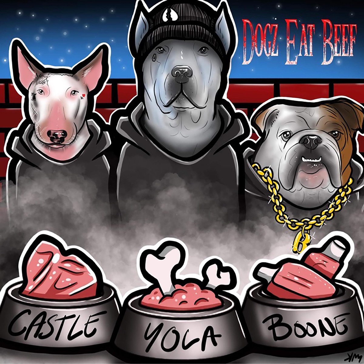 DOGZ EAT BEEF (feat. Castleberry & Boone) - Single by Yola Montana album cover