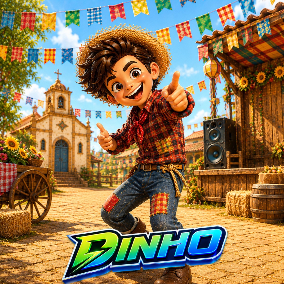 Chama os Santos - Single by Dinho Areão album cover