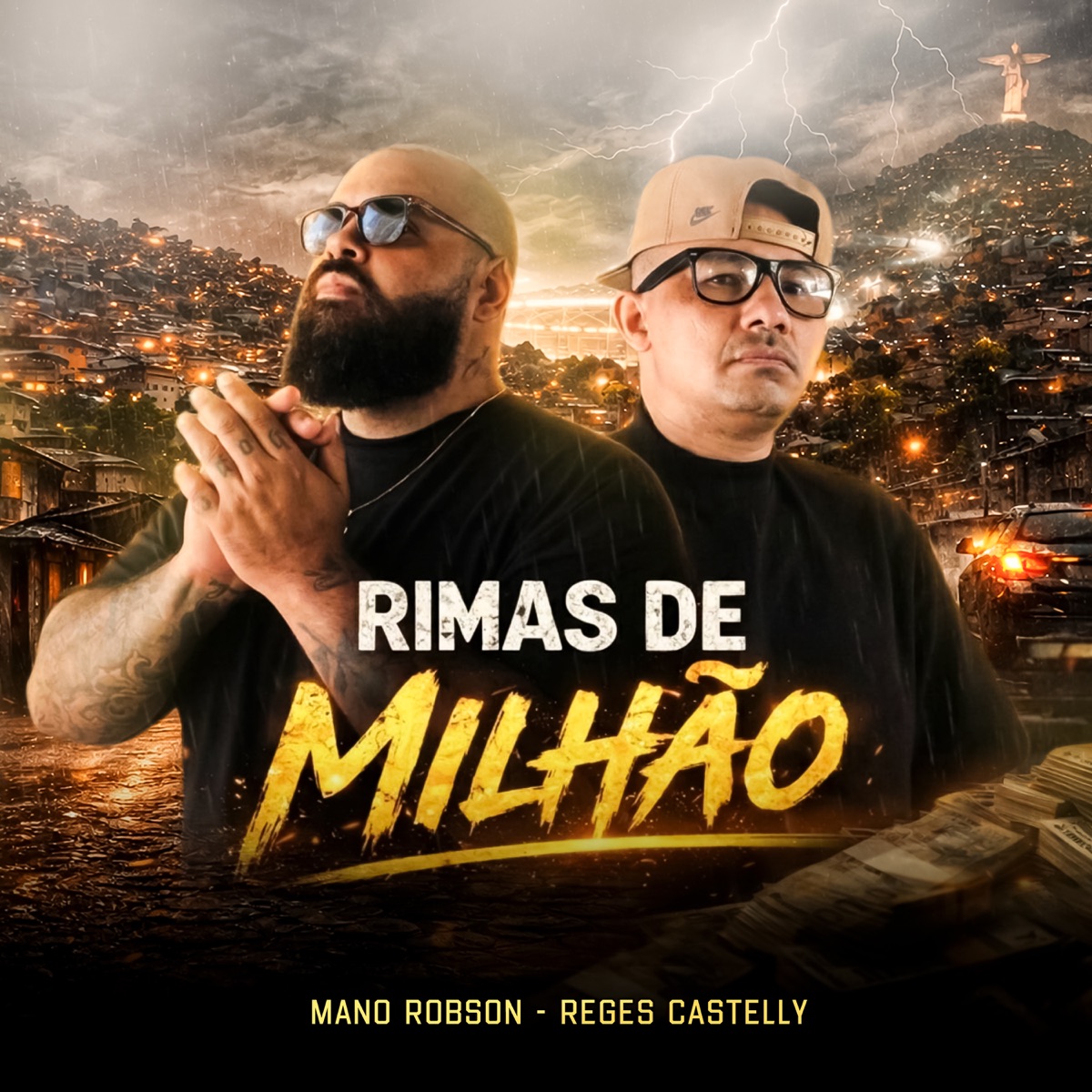 Rimas de Milhão - Single by Mano Robson, Reges Castelly & Resgate Vida Rap Cristão album cover