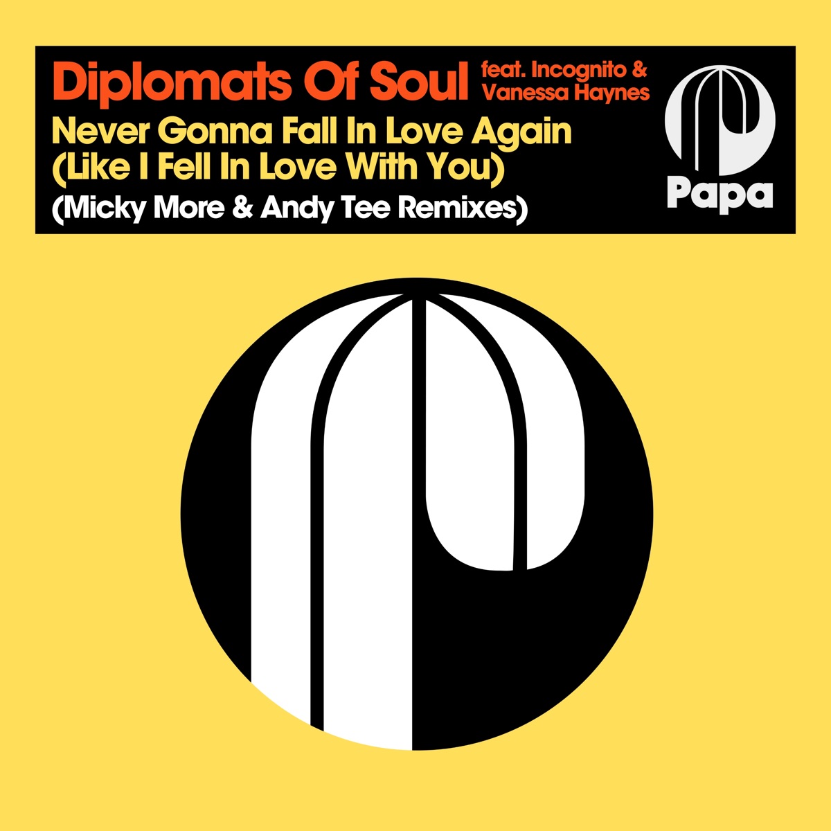 Never Gonna Fall in Love Again (Like I Fell in Love with You) [feat. Vanessa Haynes] [Micky More & Andy Tee Remixes] - Single by Diplomats of Soul, Incognito & Micky More & Andy Tee album cover