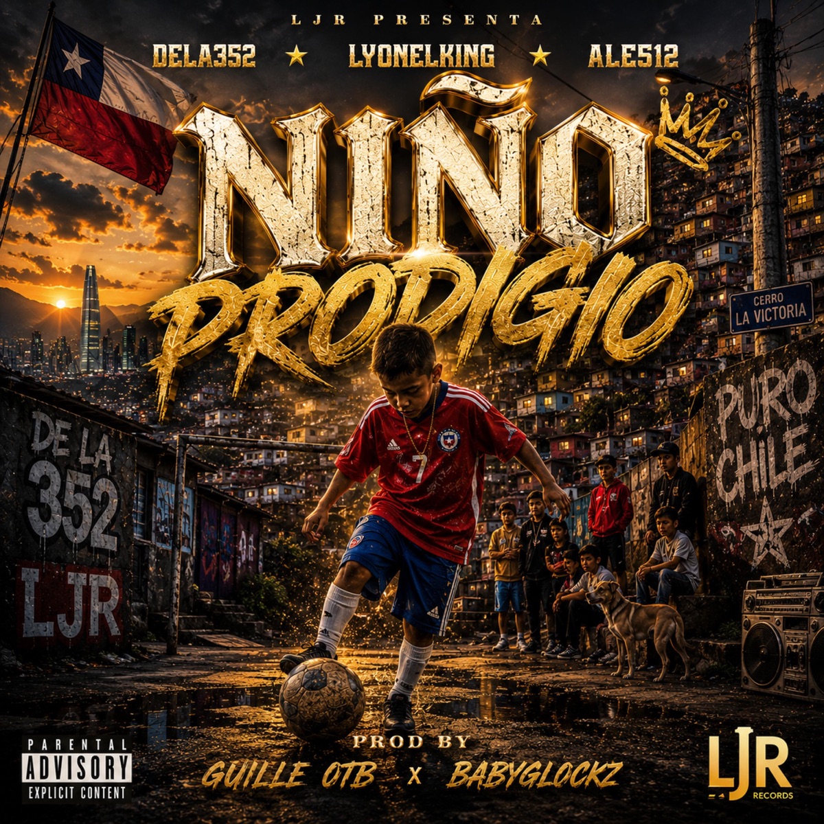 Niño Prodigio (feat. Ale512, LyonelKing & GuilleOnTheBeat) - Single by Dela 352 album cover