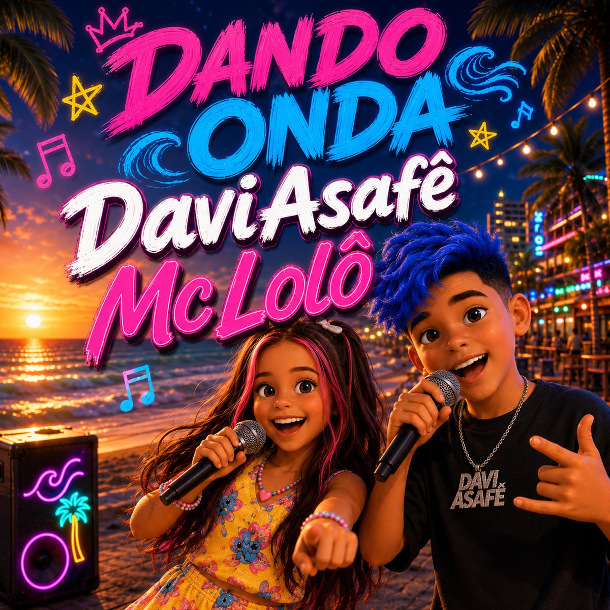 Dando Onda - Single by Davi Asafe & MC Lolô album cover