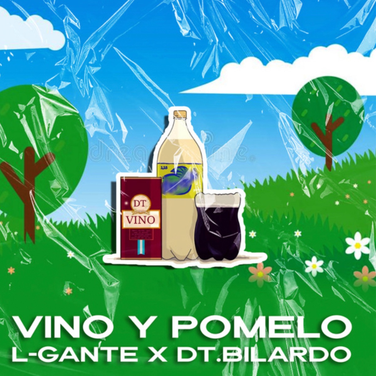 Vino y Pomelo - Single by DT.Bilardo & L-Gante album cover