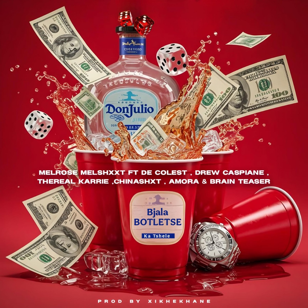 BJALA BOTLETSE KA TSHELE (feat. CHINA SHXT, DREW CASPIANE, DE-COLEST, AMORA, BRAIN TEASER & THE REAL KARRIE) - Single by MELROSE MELSHXXT album cover