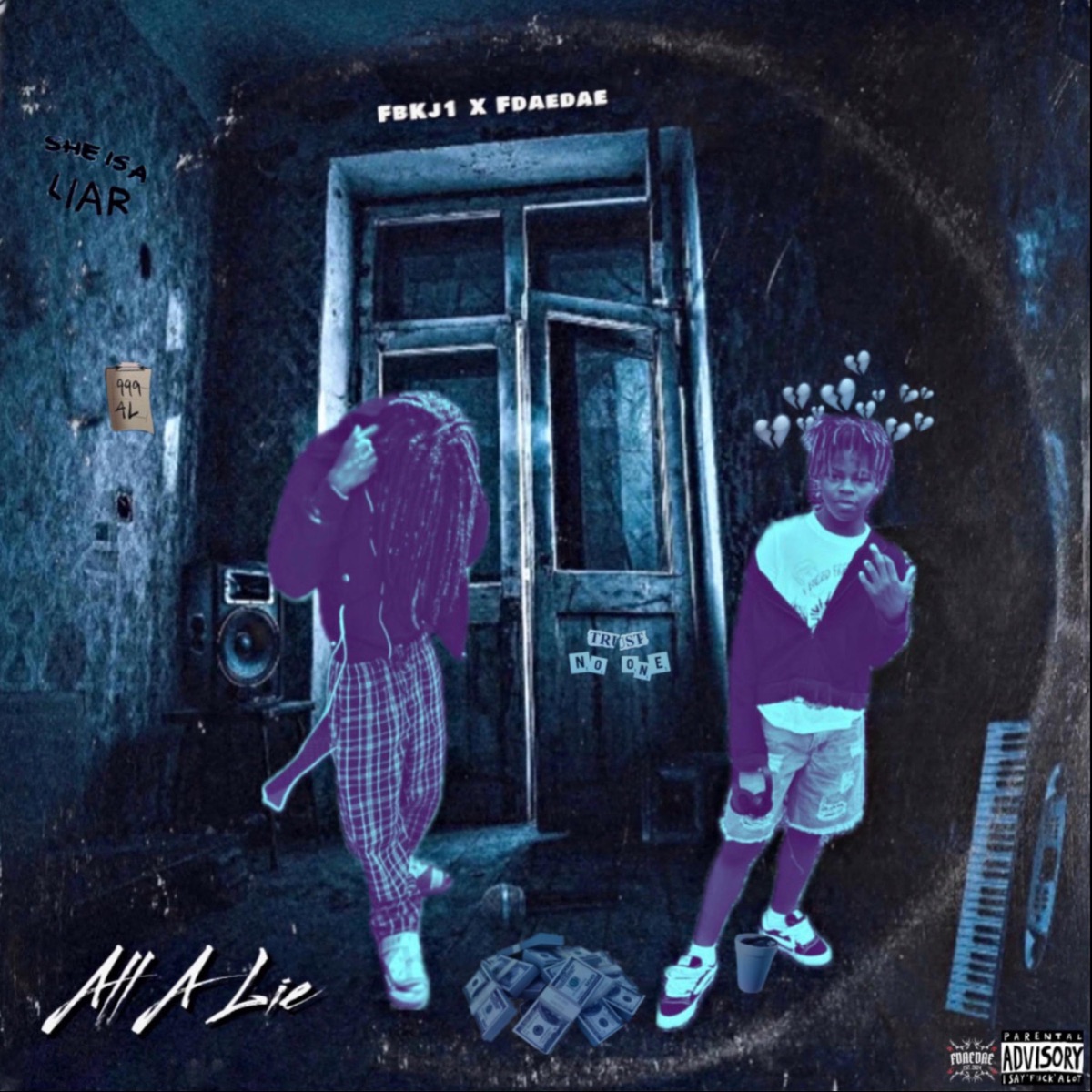 All a Lie (feat. LuhhJ1) - Single by fdaedae album cover