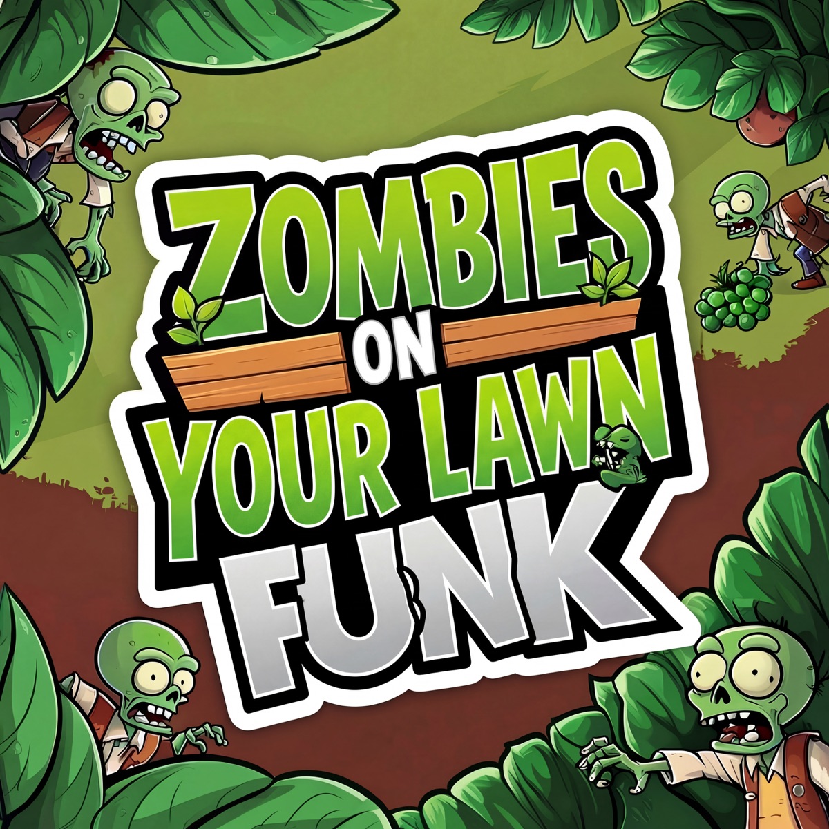 ZOMBIES ON YOUR LAWN FUNK - EP by MachiChunky, QUARSHY & i3lueberry album cover