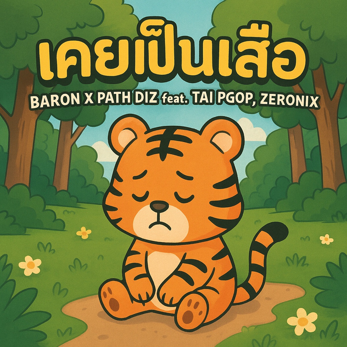 เคยเป็นเสือ (แต่ตอนนี้สิ้นลาย) [feat. TAI-PGOP & Zeronix] - Single by Baron & PATH DIZ album cover