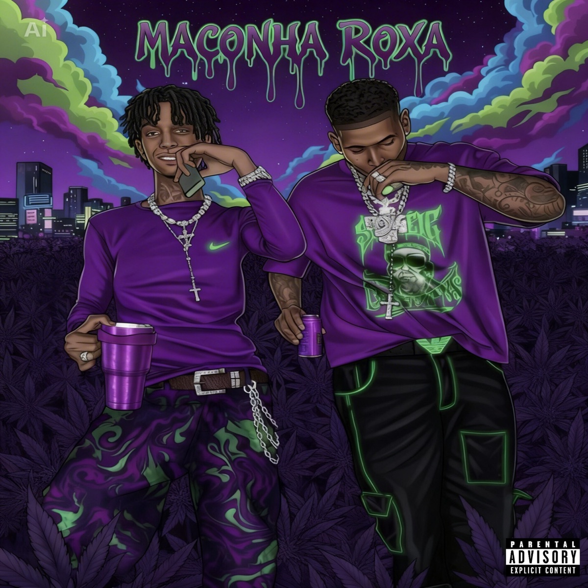 Maconha Roxa (feat. Young Big & Trapper Khaliffa) - Single by Biludeliz album cover