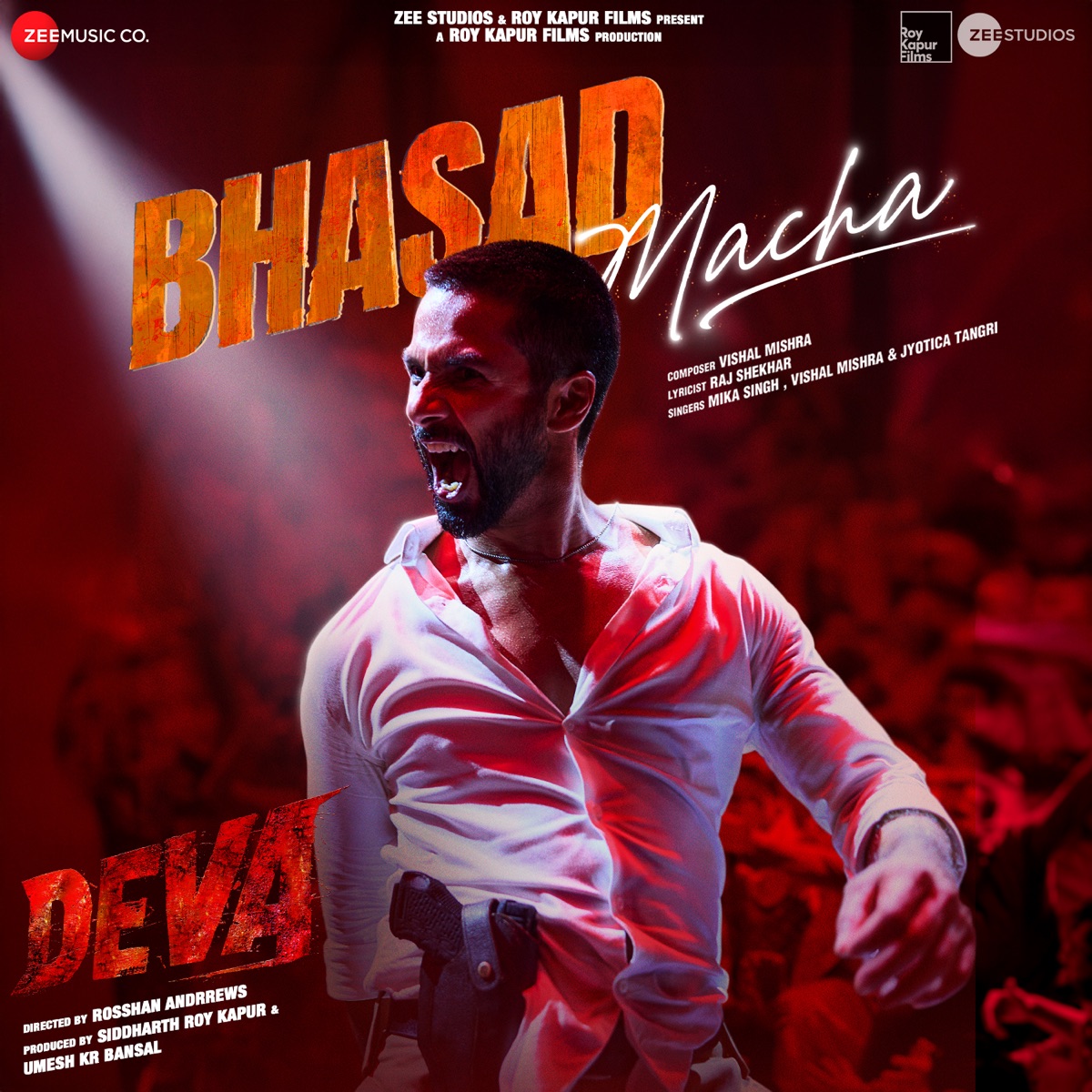 Bhasad Macha (From "Deva") - Single by Vishal Mishra, Mika Singh & Jyotica Tangri album cover