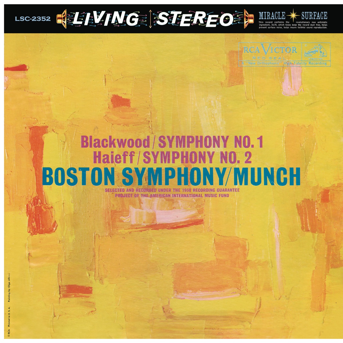 Blackwood: Symphony No. 1 - Haieff: Symphony No. 2 by Charles Munch & Boston Symphony Orchestra album cover