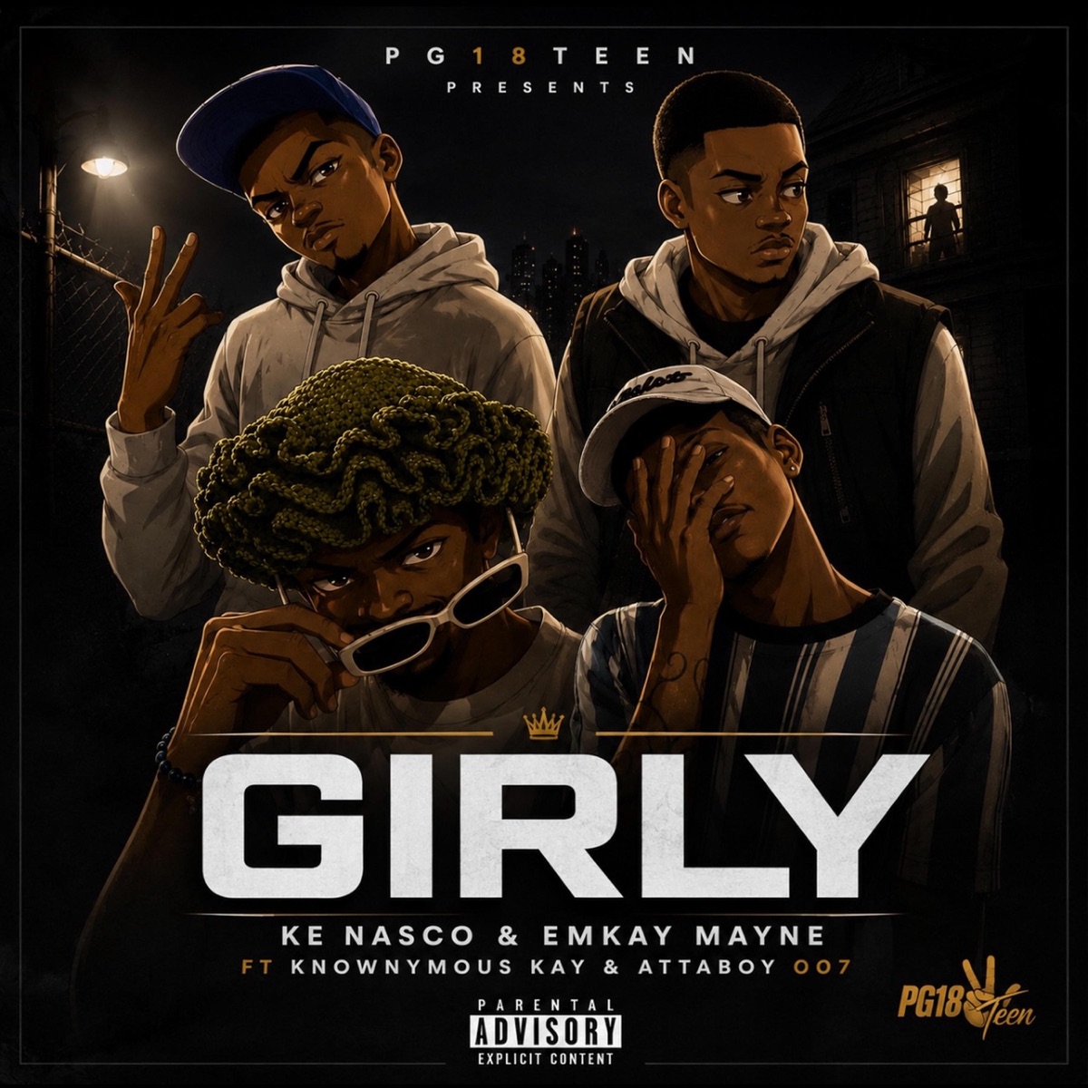 Girly (feat. Emkay Mayne, Knownymous Kay & Atta Boy 007) - Single by Ke Nasco album cover