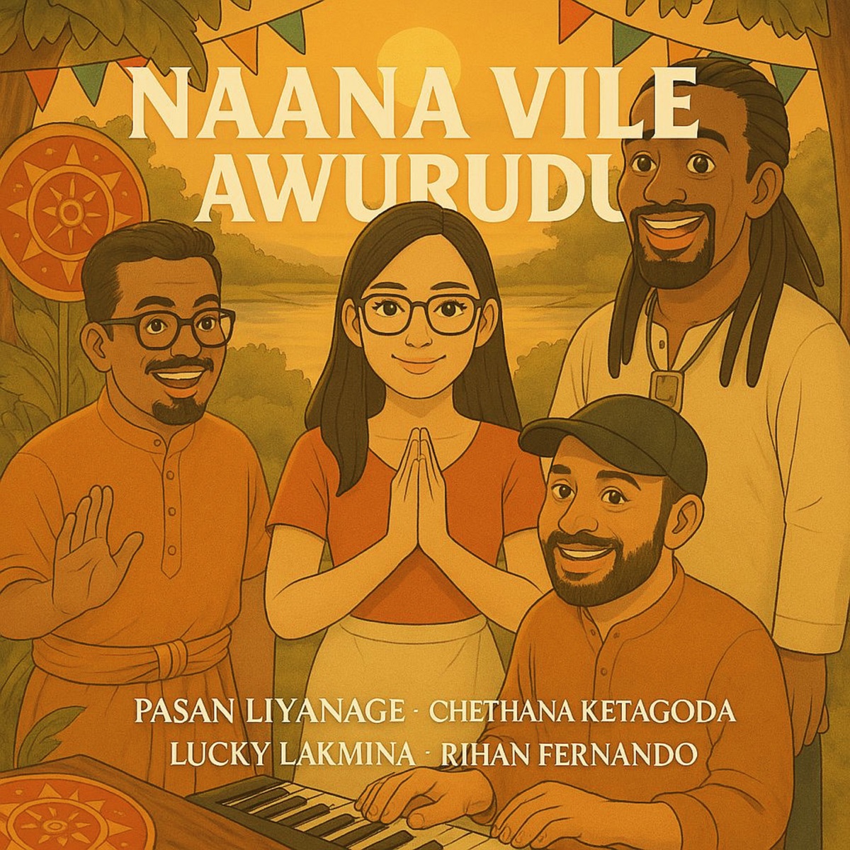 Naanawilee Awurudu - Single by Pasan Liyanage, Rihan Fernando, Lucky Lakmina & Chethana Ketagoda album cover