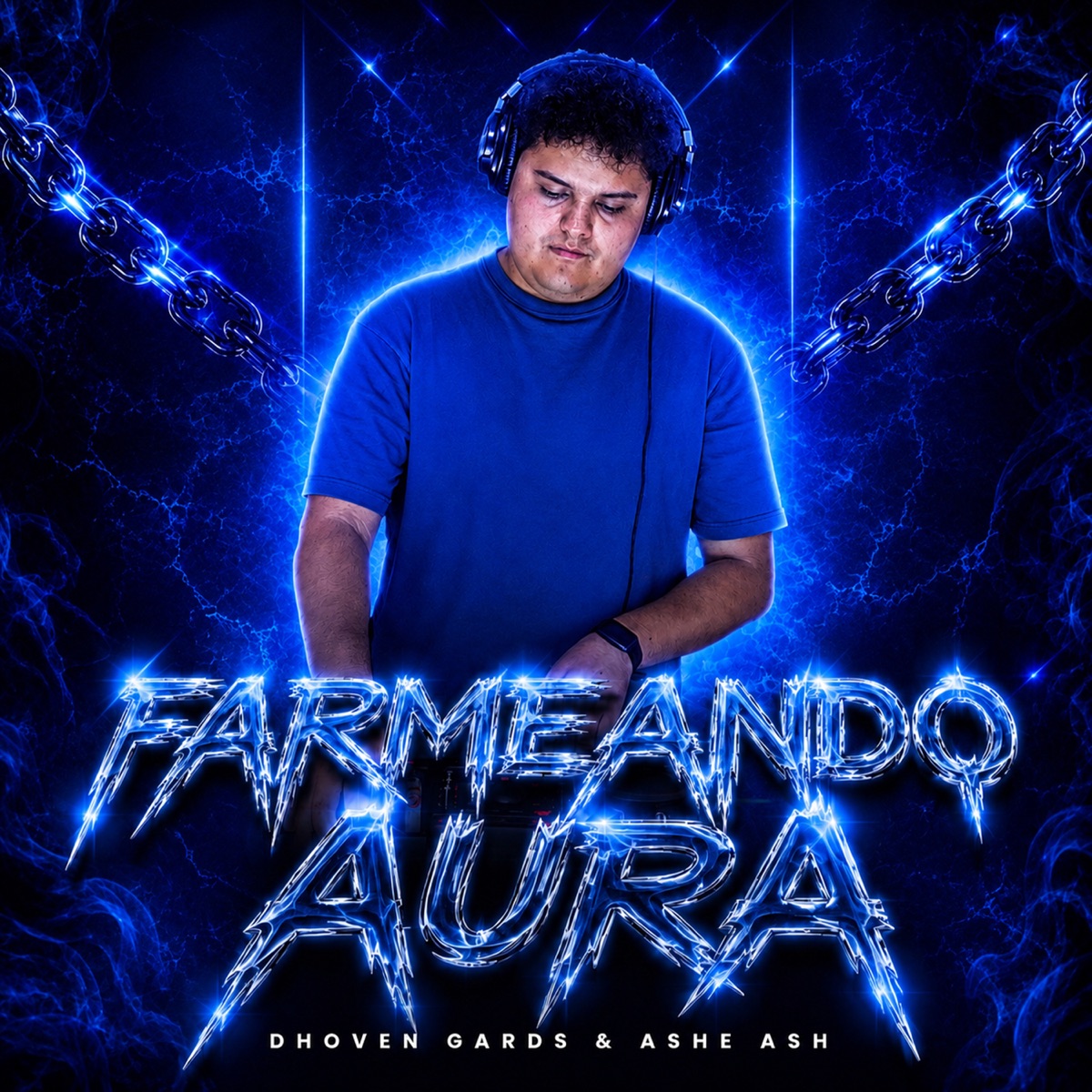 Farmeando Aura - Single by Dhoven Gards & Ashe ash album cover