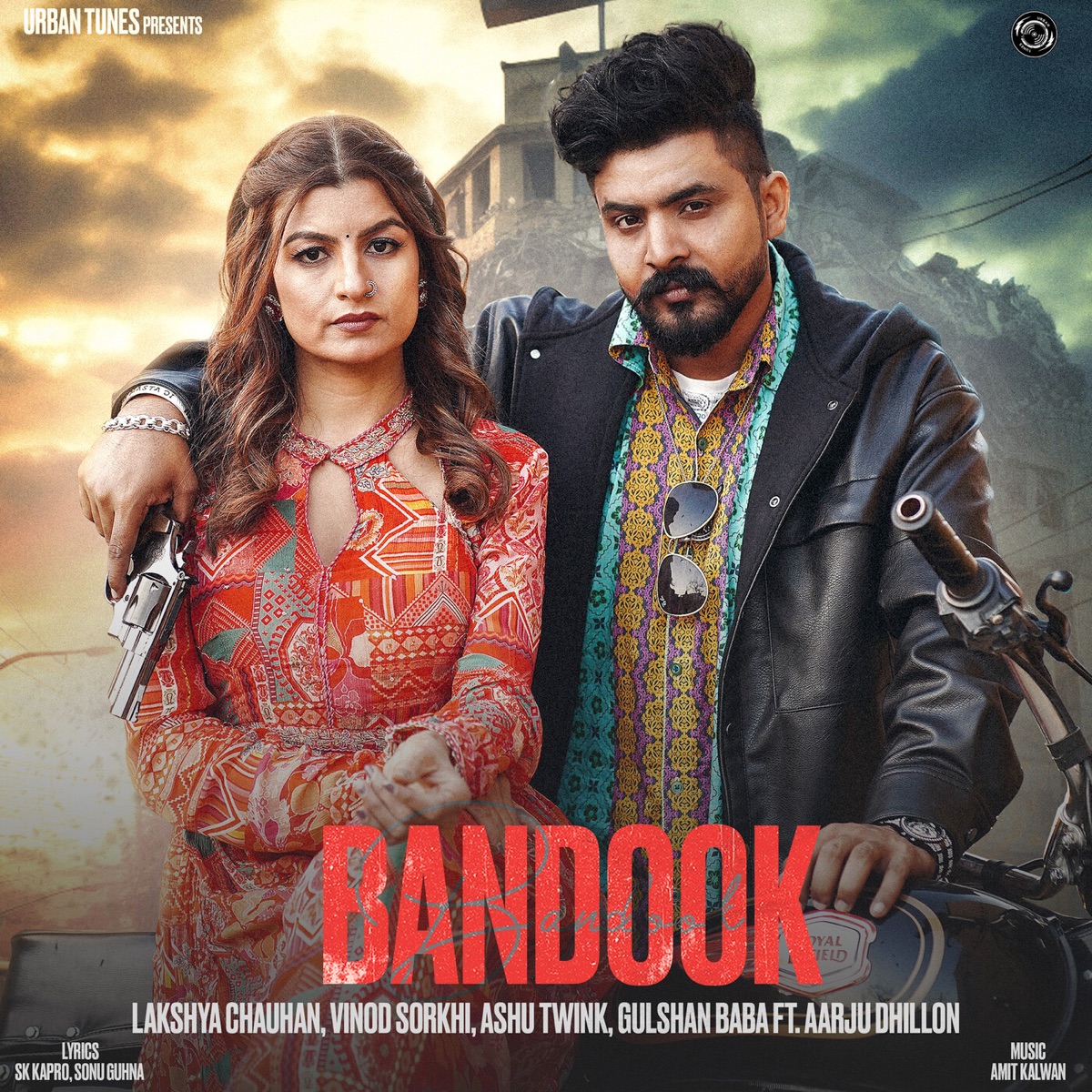 Bandook (feat. Aarju Dhillon & Gulshan Baba) - Single by Lakshya Chauhan, Vinod Sorkhi & Ashu Twinkle album cover