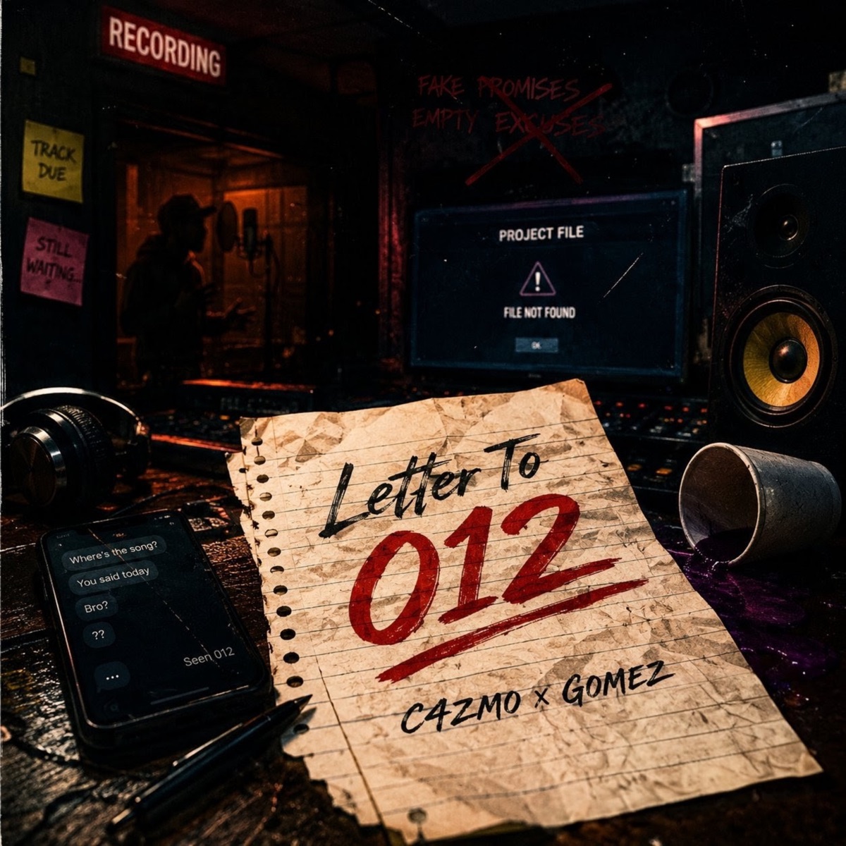 Letter to 012 - Single by C4ZMO & Gxmez album cover
