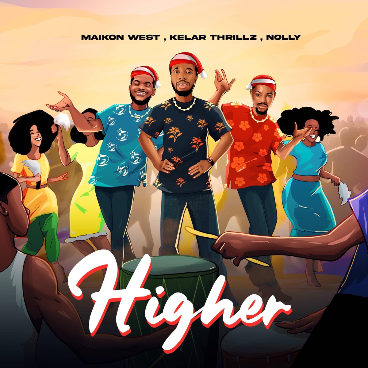 Higher - Single by Maikon West, Kelar Thrillz & Nolly album cover