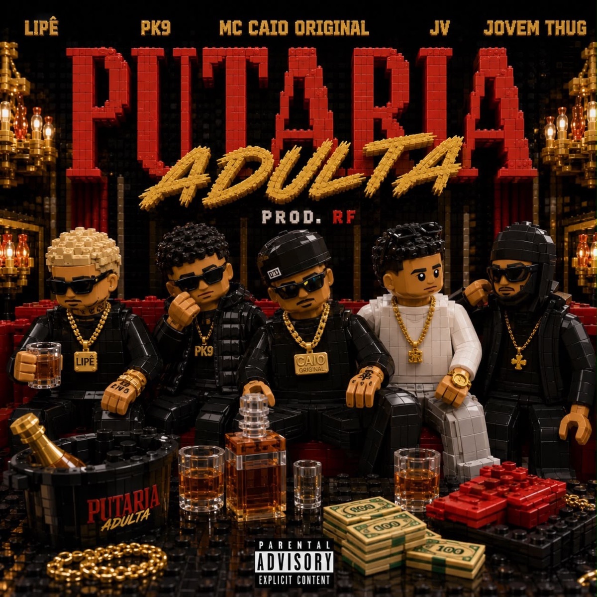 Putaria Adulta (feat. Jovem Thug & JV) - Single by MC Caio Original, Lipê & Pk9 album cover