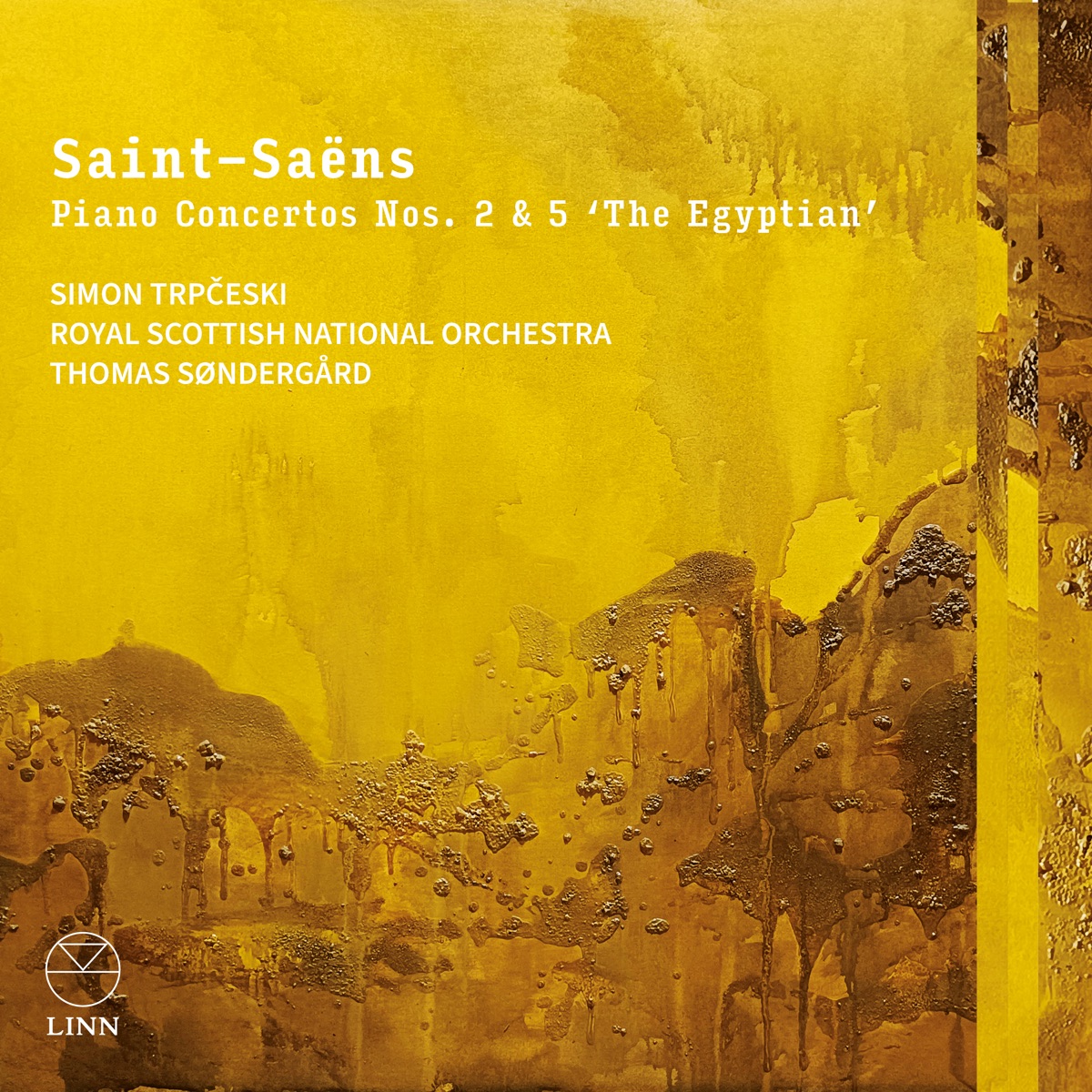 Saint-Saëns: Piano Concertos Nos. 2 & 5 "The Egyptian" by Simon Trpčeski, Royal Scottish National Orchestra & Thomas Søndergård album cover