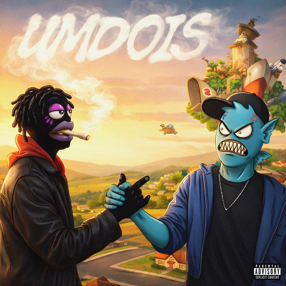 UM DOIS by Azam MC & Santxx album cover