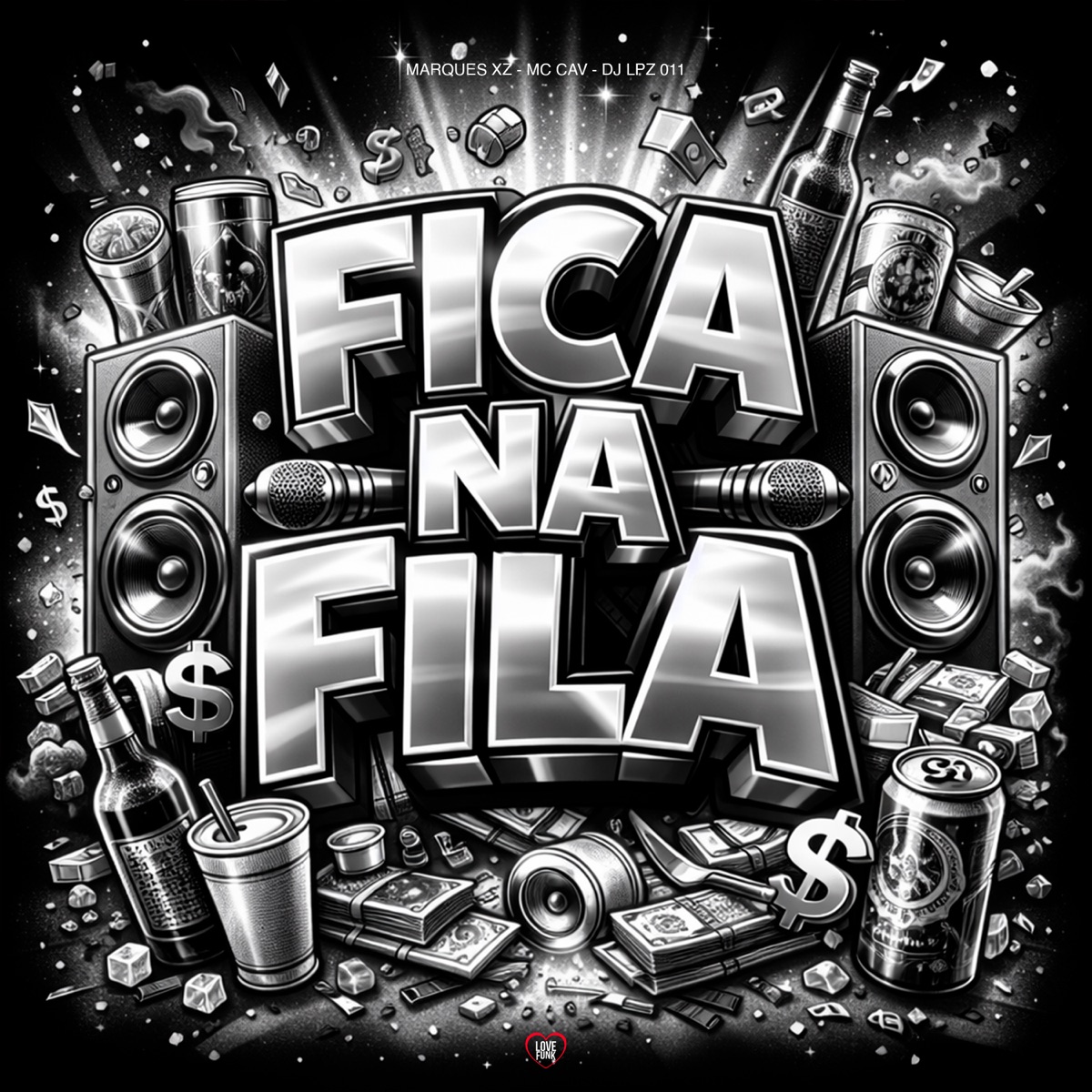 Fica na Fila - Single by Marques XZ & MC CAV album cover