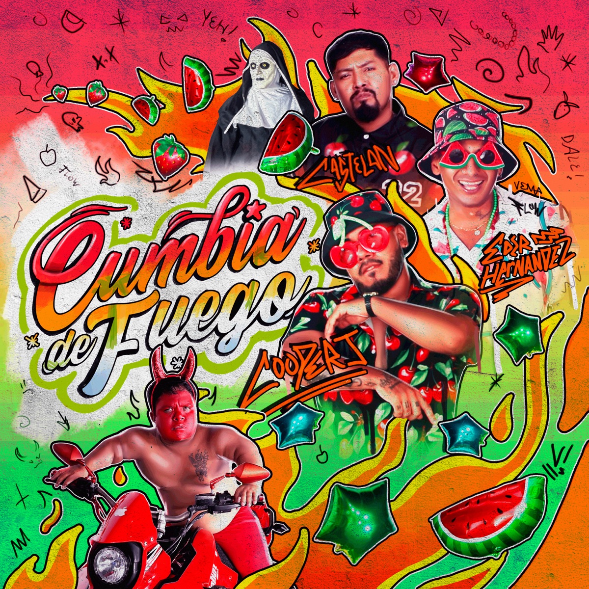 La Cumbia de Fuego - Single by Eder Hernández, Cooper J & Castelan album cover