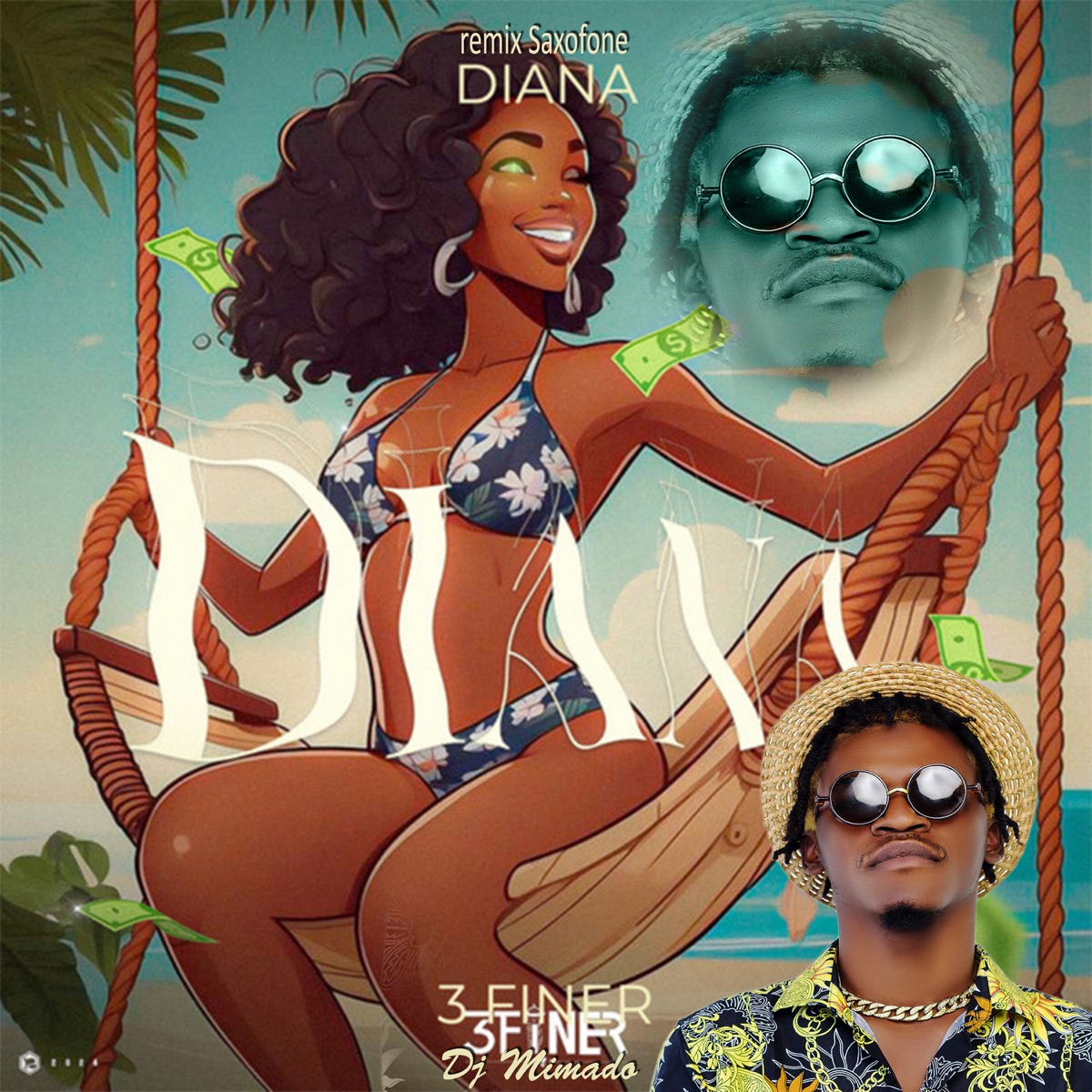 Diana ( Remix Saxofone ) [feat. 3 Finer] - Single by Dj Mimado album cover