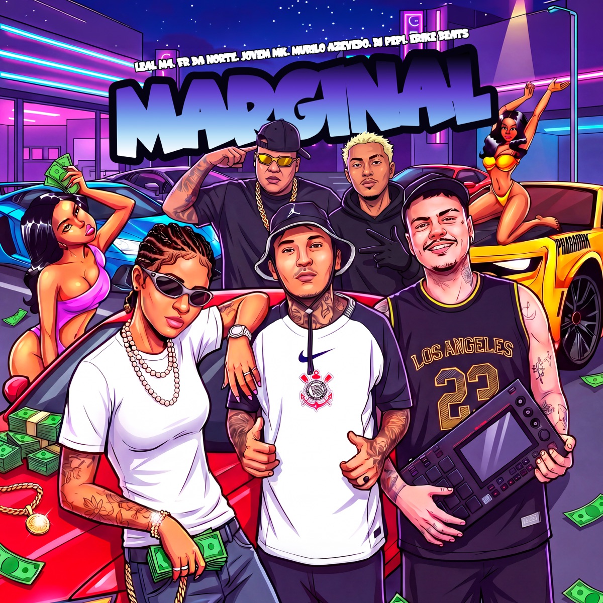 Marginal (feat. Murilo Azevedo & Erike Beats) - Single by Leal M4, MC Fr da Norte, Jovem Mk & DJ PEPI album cover