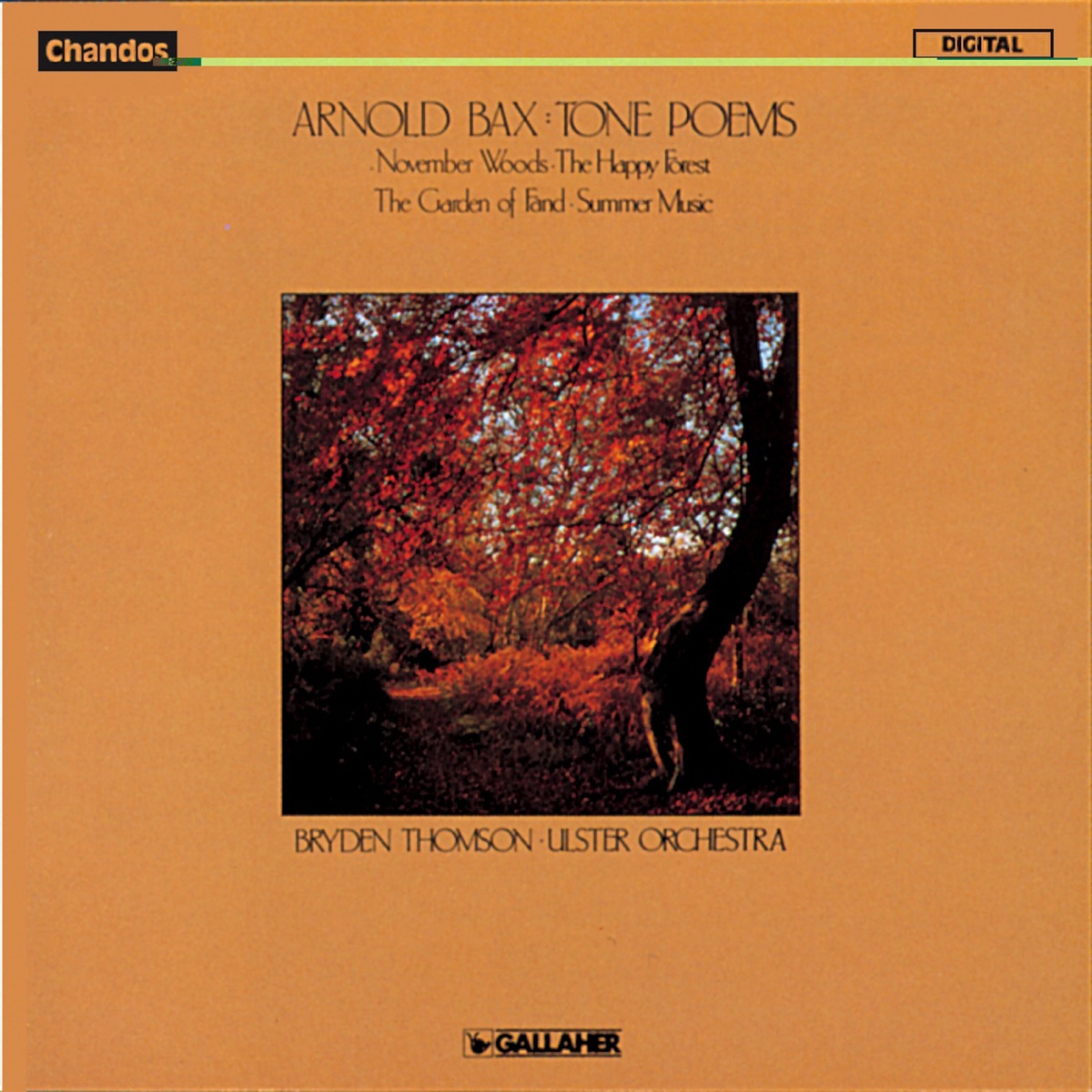 Bax: November Woods, The Happy Forest, The Garden of Fand & Summer Music by Arnold Bax, Bryden Thomson & Ulster Orchestra album cover