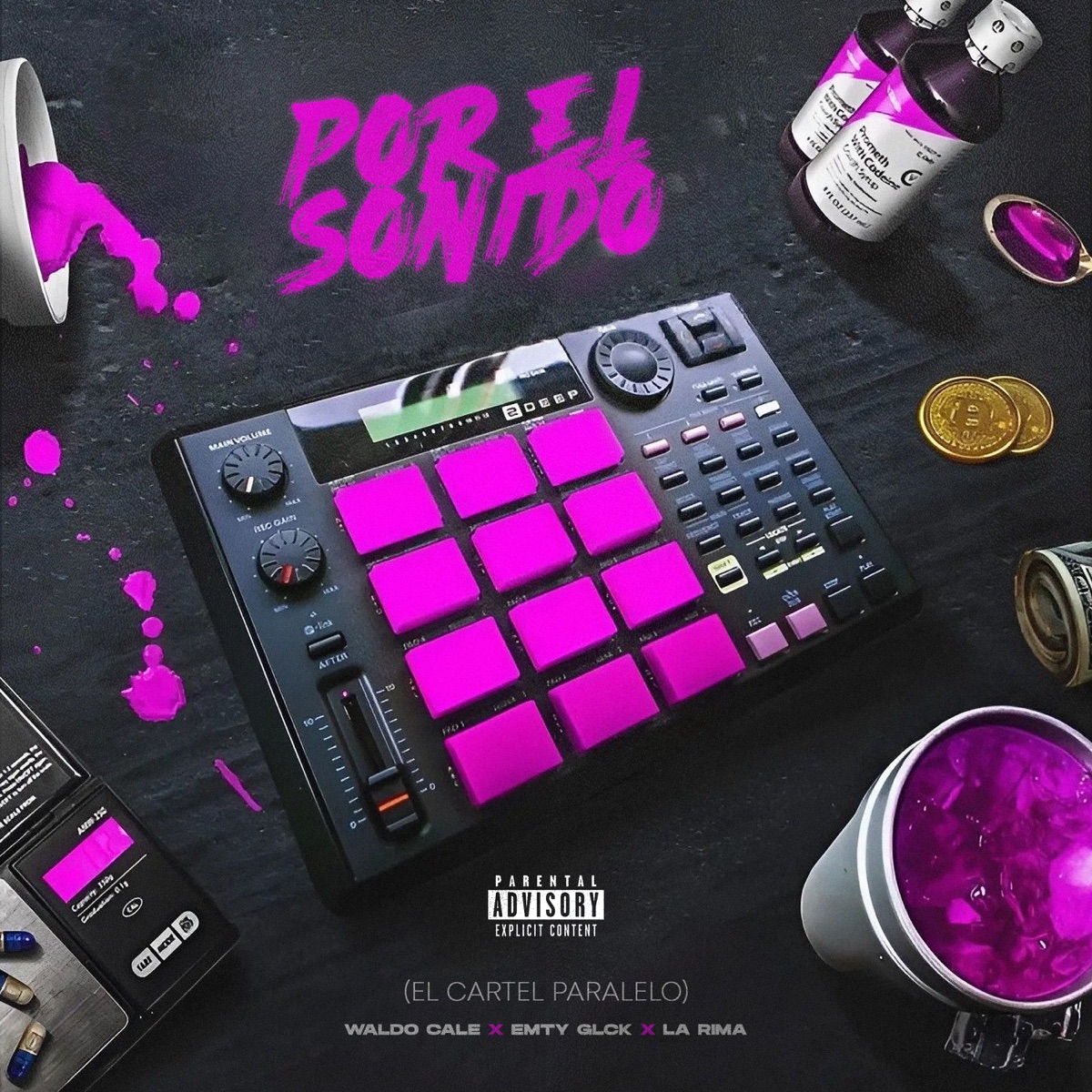 Por El Sonido (El Cartel Paralelo) [feat. La Rima] - Single by Waldo Calle & Emty Glck album cover