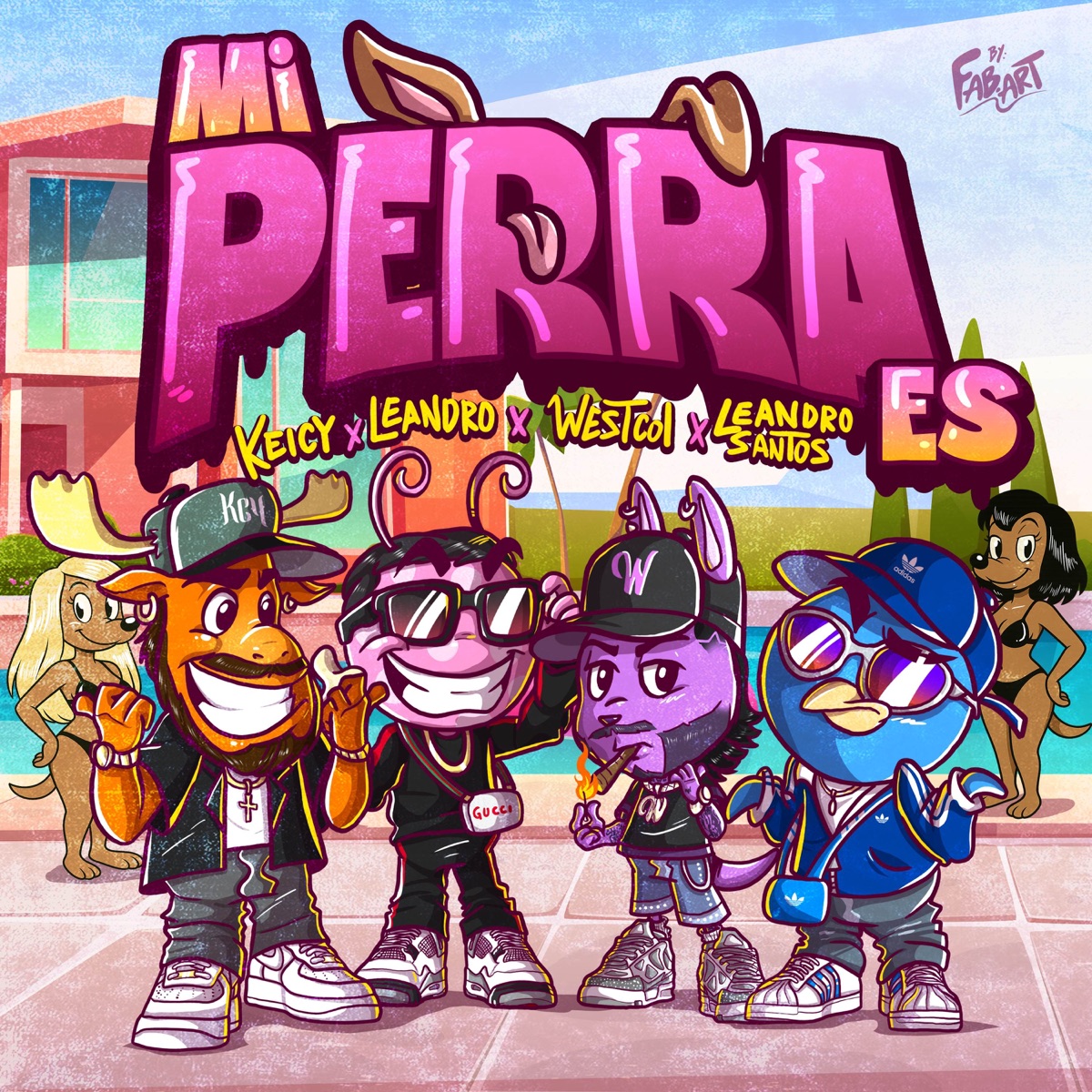 Mi Perra Es (feat. Manix, Kavy Kali & westcol) - Single by LEANDRO, Keicy & Leandro Santos album cover