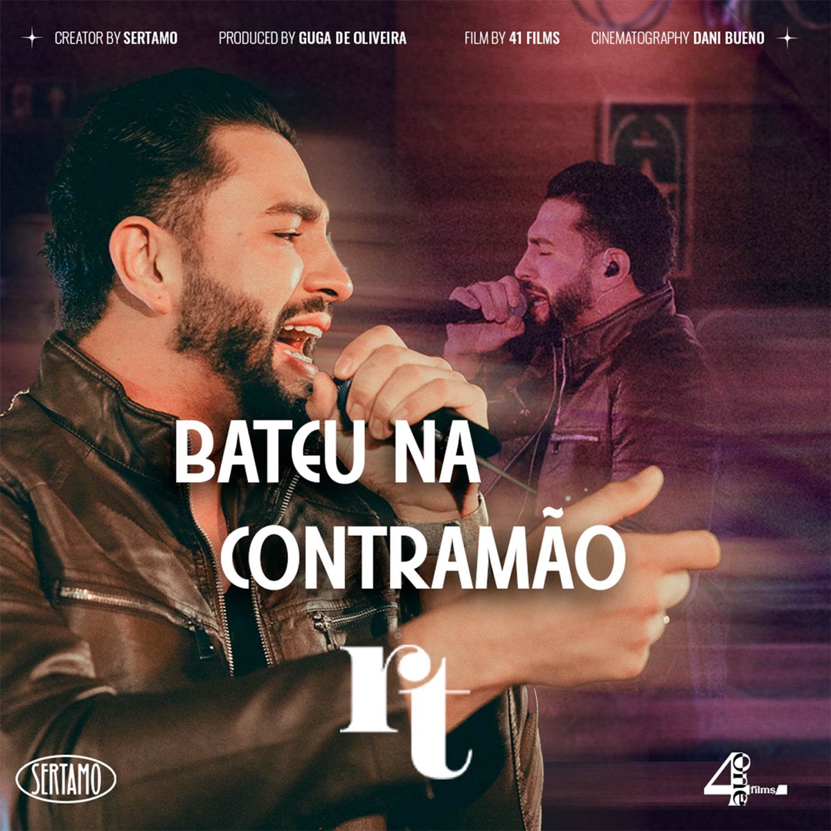 Bateu na Contramão (Ao Vivo) - Single by RT album cover