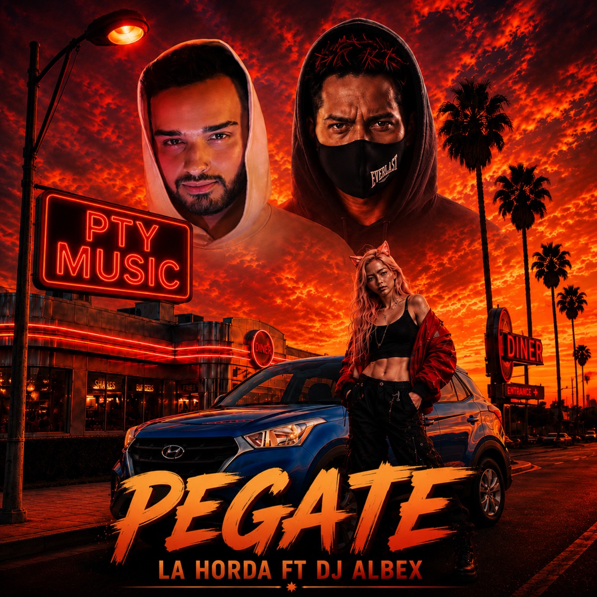 Pegate (feat. dj albex) - Single by La Horda Music album cover