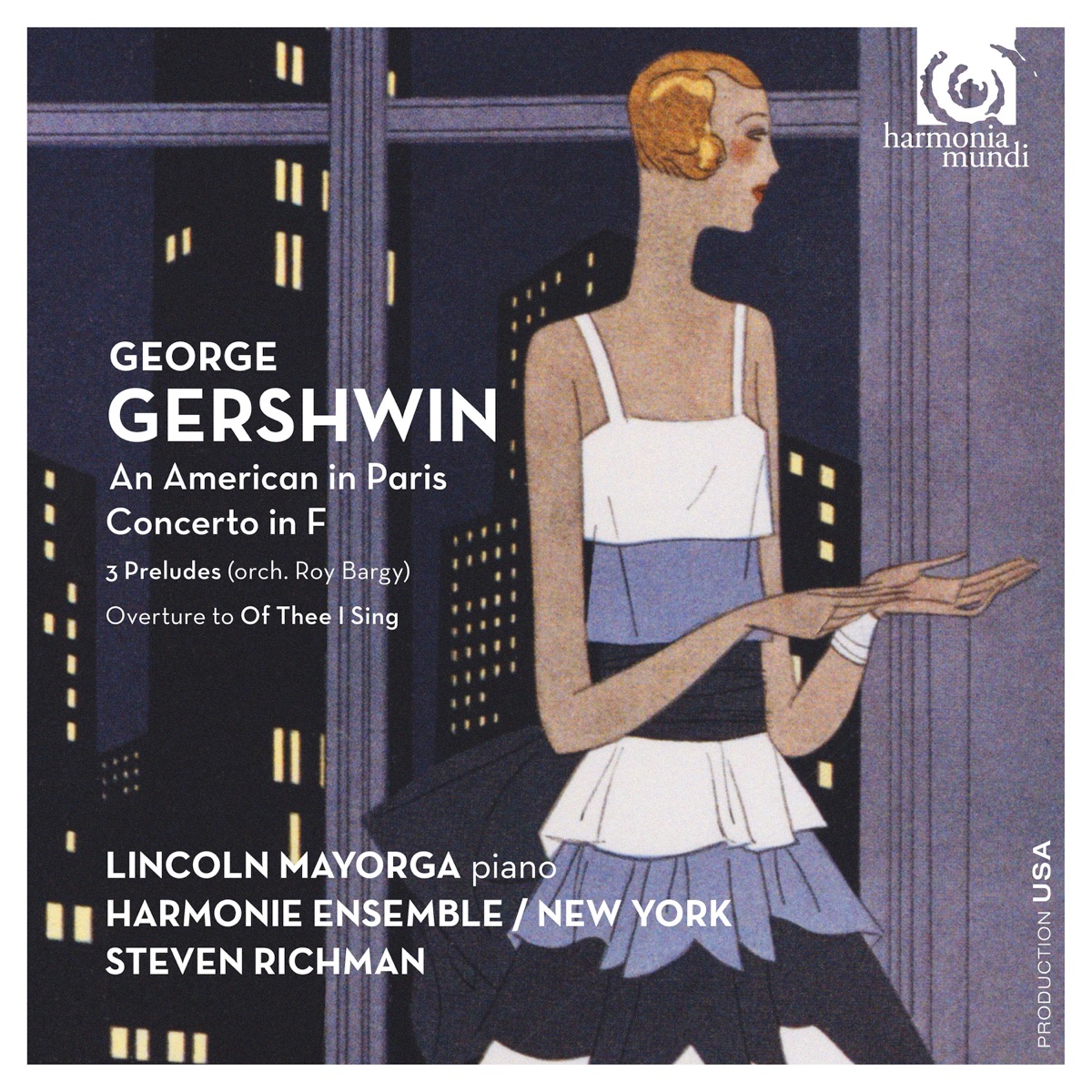 George Gershwin: An American in Paris. Concerto in F Major by Harmonie Ensemble/New York, Steven Richman & Lincoln Mayorga album cover