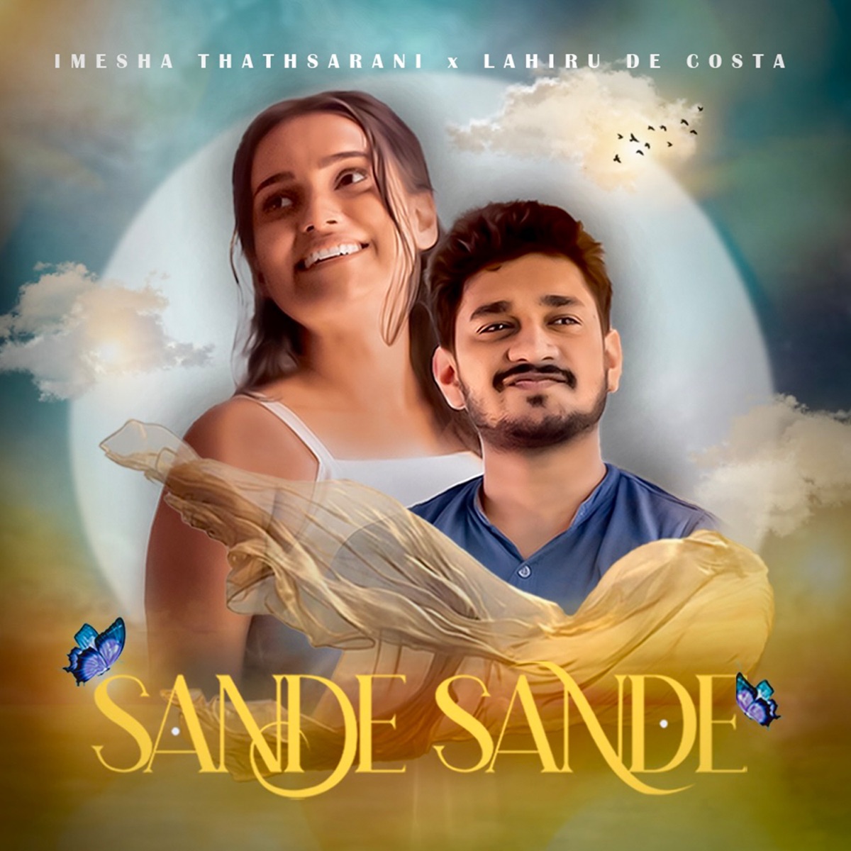 Sande Sande - Single by Imesha Thathsarani & Lahiru De Costa album cover