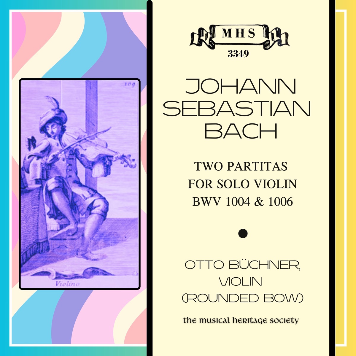 J.S. Bach: Two Partitas for Solo Violin, BWV 1004 & 1006 by Otto Büchner album cover