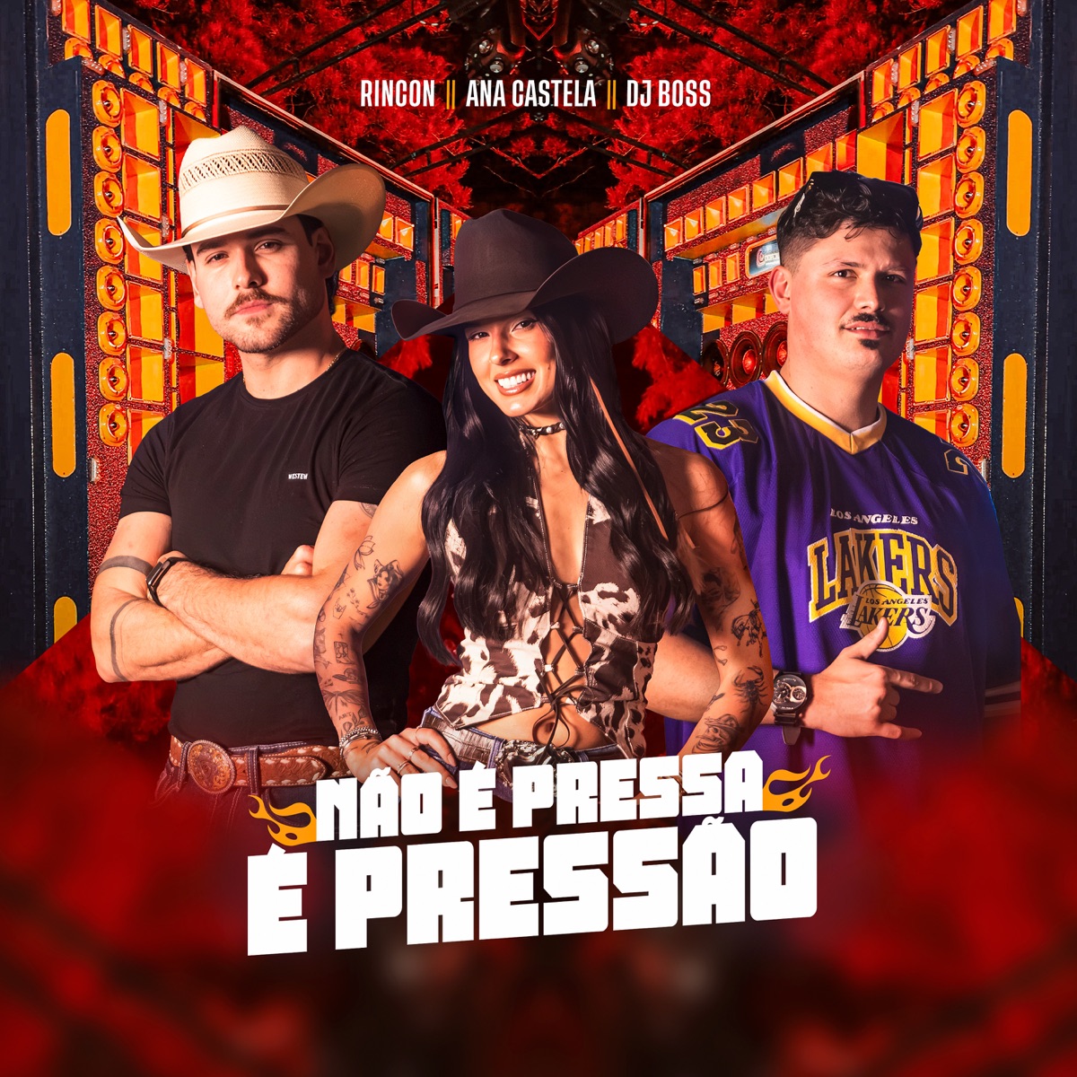 Não é Pressa, é Pressão - Single by Rincon, Ana Castela & DJ Boss album cover
