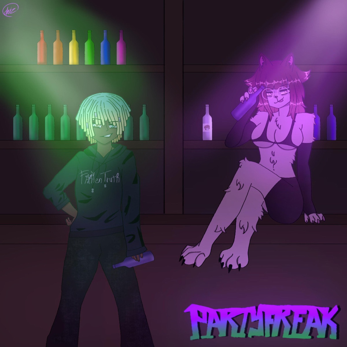 PARTYFREAK - Single by fallentruth & Minxiee album cover