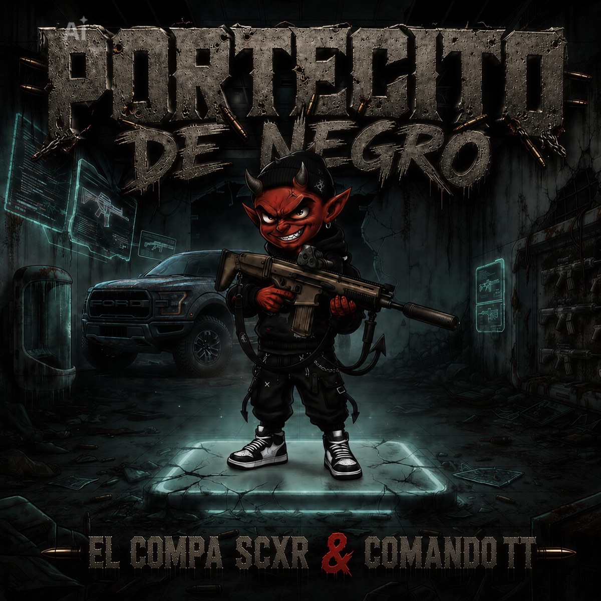 Portecito De Negro - Single by El Compa Scxr & COMANDO TT album cover