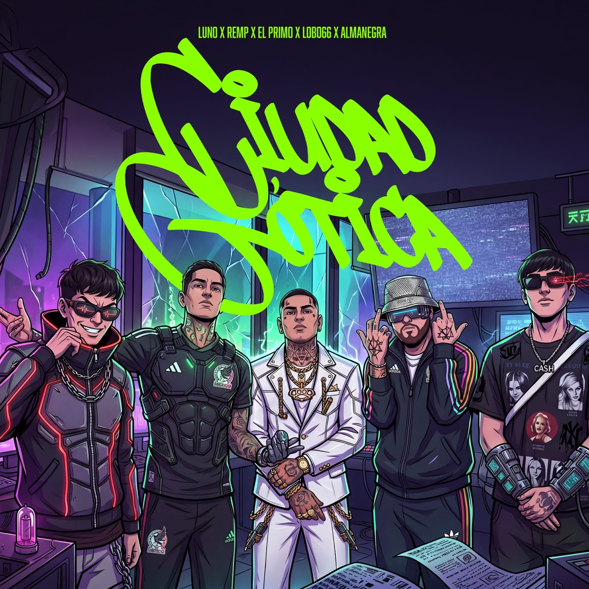 CIUDAD GÓTICA (feat. Almanegra) - Single by Luno, Remp, El Primo & LOBO66 album cover