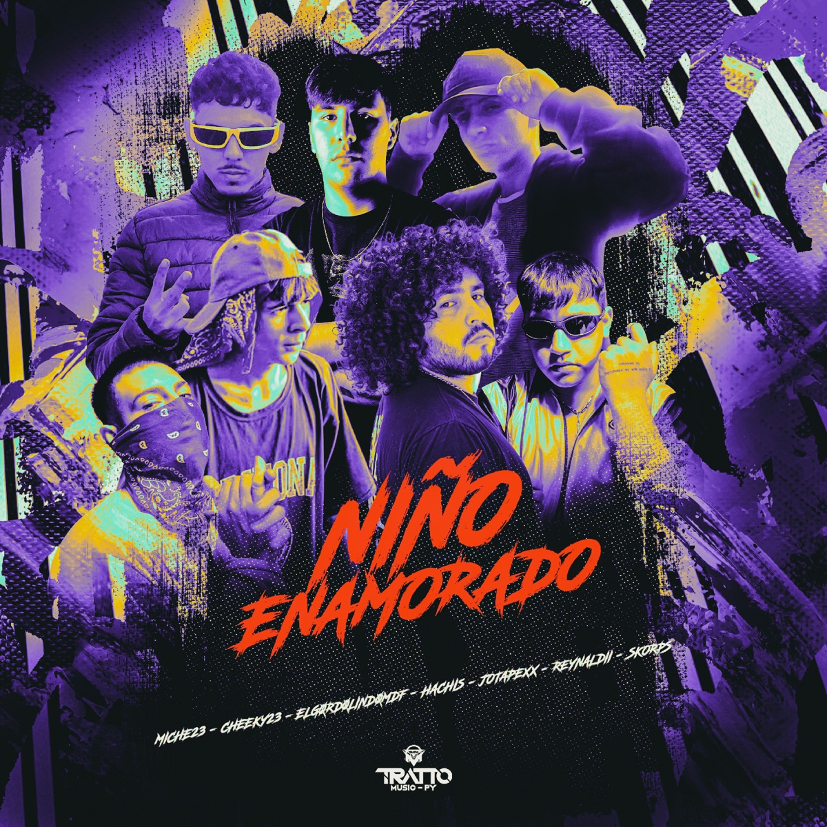 Niño Enamorado (feat. Skorps, REYNALDII, ELG0RD0LIND0MDF, HACHIS & Jotapexx) - Single by Miche23, CHEEKY23 & TRATTO DE LA CALLE album cover