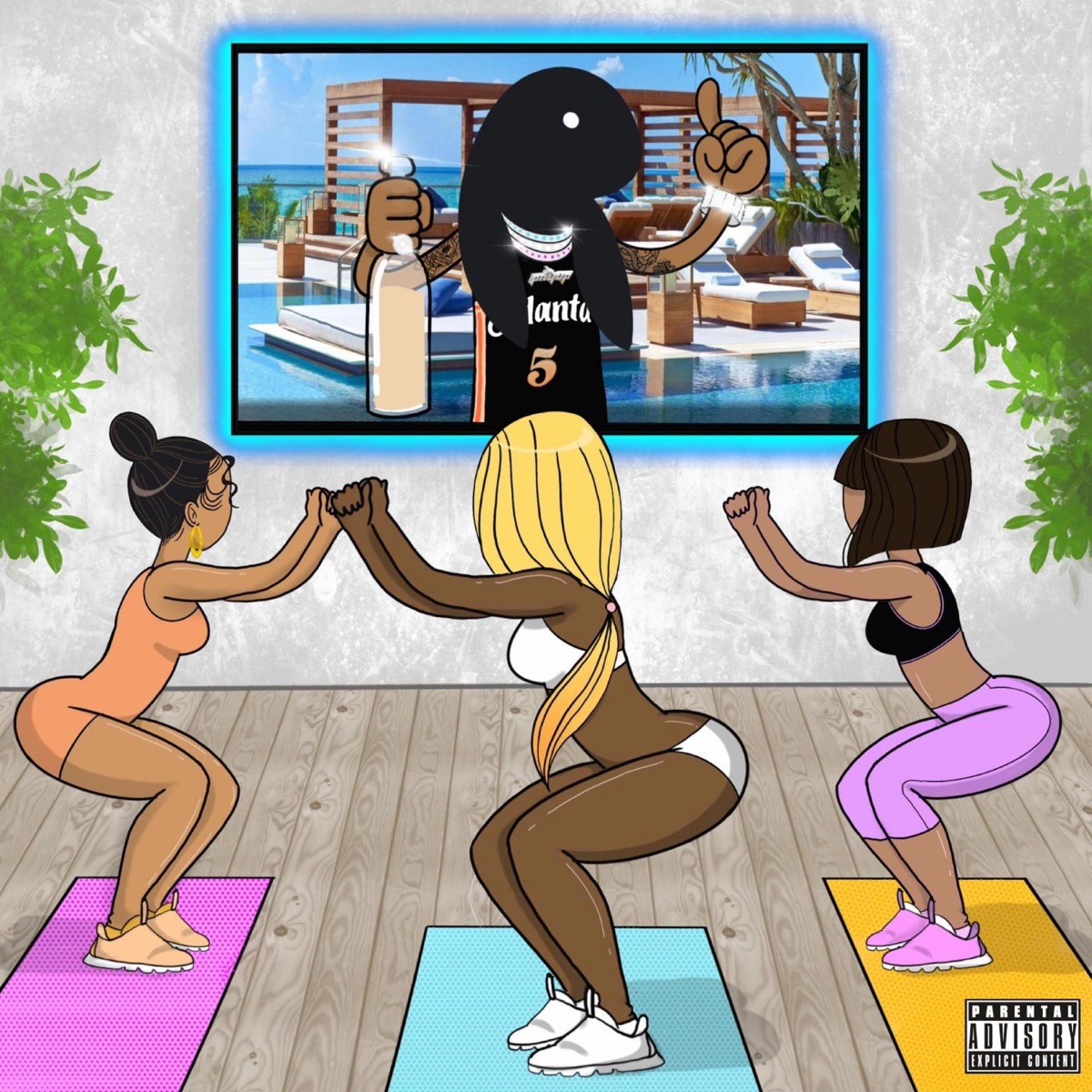 Squat Challenge - Single by P L A Y B O I I album cover