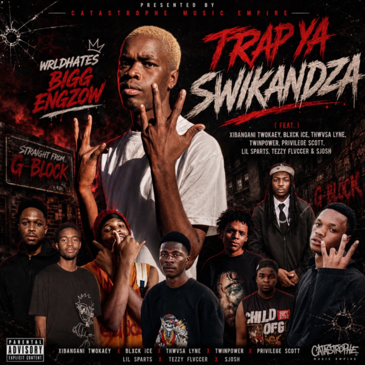 Trap Ya Swikandza (feat. XIBANGANI TWOKAEY, Blxck Ice, Thwvsa Lyne, Privilege Scott, Twinpower, Sjosh, Lil Sparts & Tezzy Flvccer) - Single by Wrldhates Bigg Engzow album cover