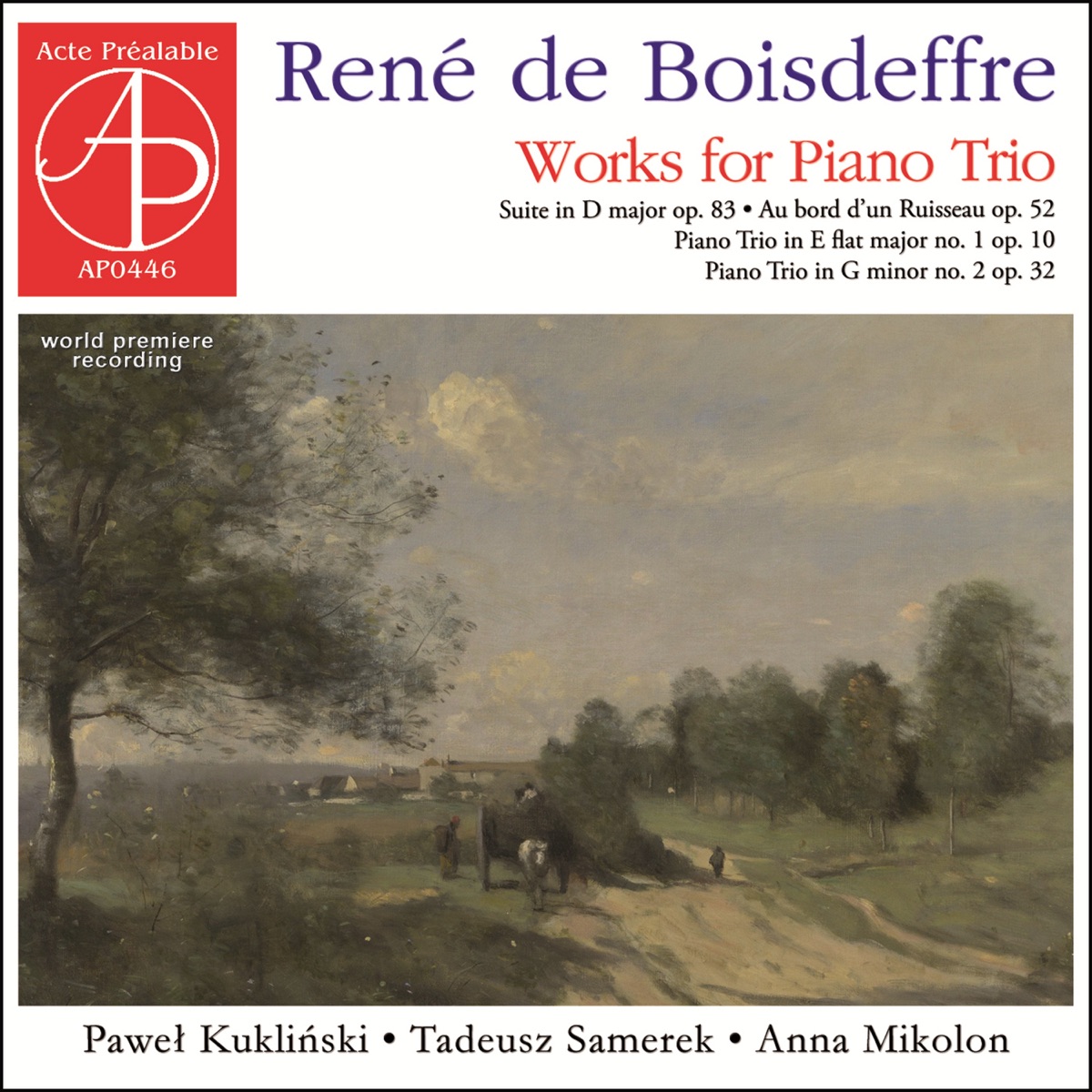 De Boisdeffre: Works for Piano Trio by Anna Mikolon, Paweł Kukliński & Tadeusz Samerek album cover