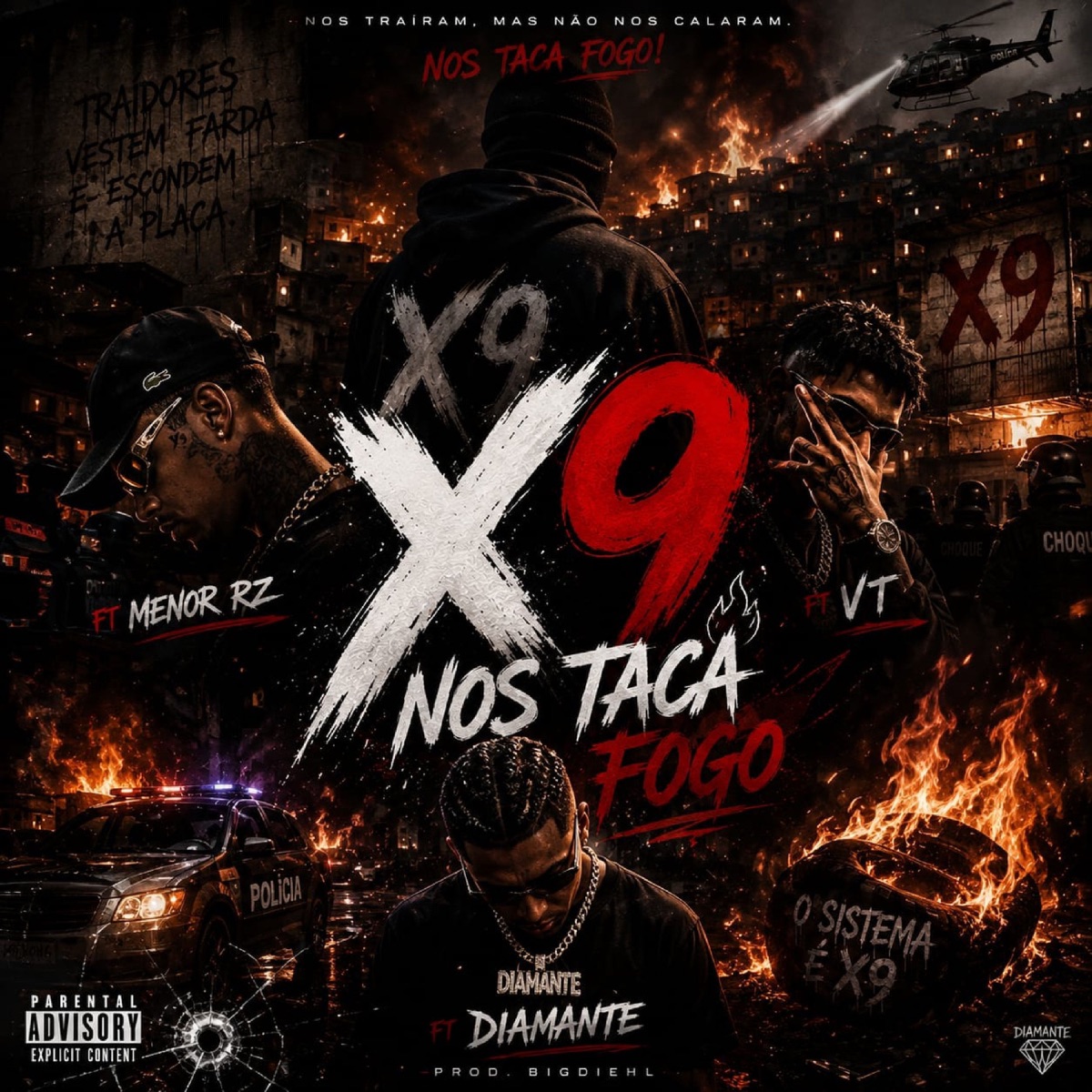 x9 nós taca fogo - Single by diamanty, Menor Rz & ORG VT album cover