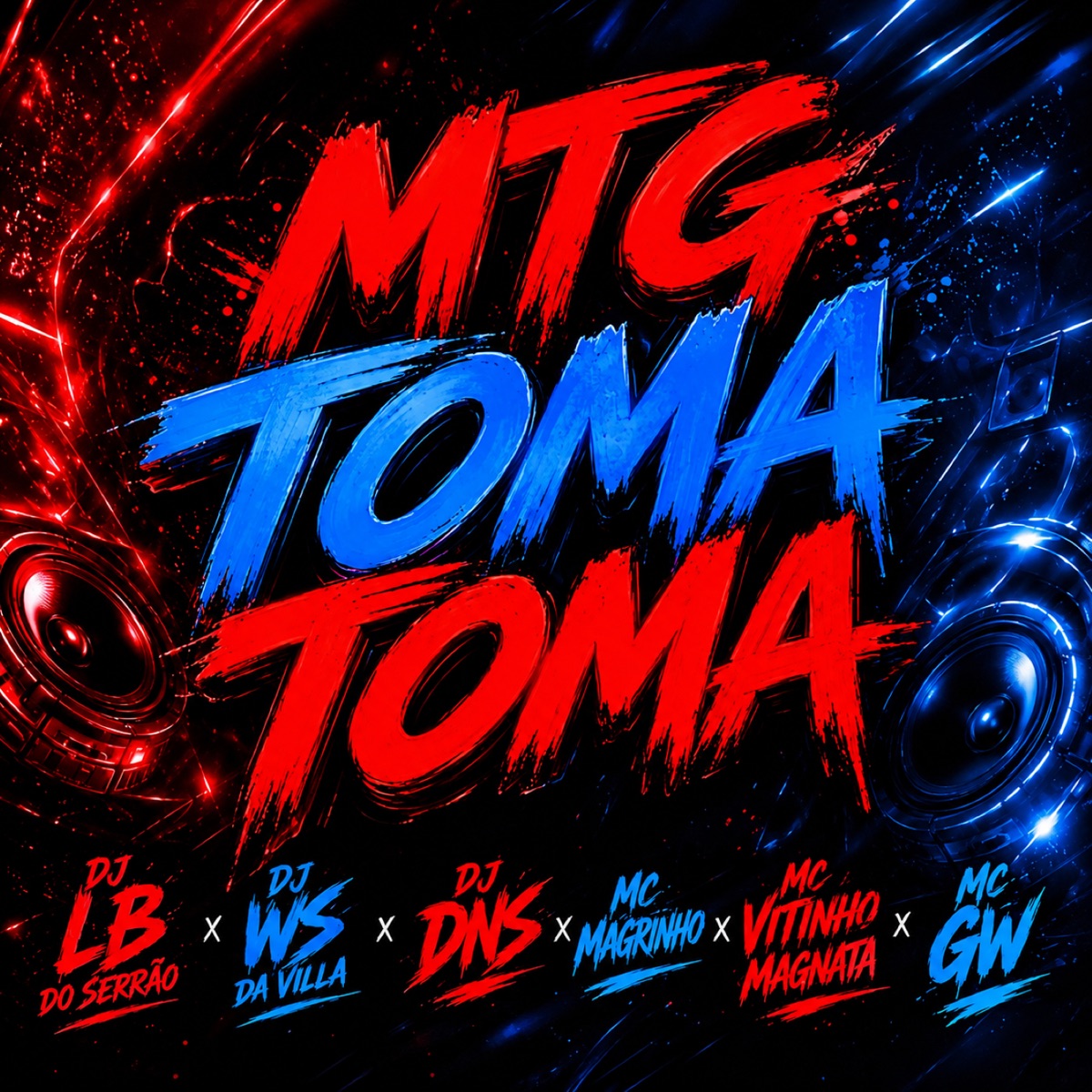 MTG TOMA TOMA (feat. Mc Gw) - Single by DJ DNS, DJ LB DO SERRÃO, DJ WS DA VILLA, Mc Vitinho Magnata & Mc Magrinho album cover
