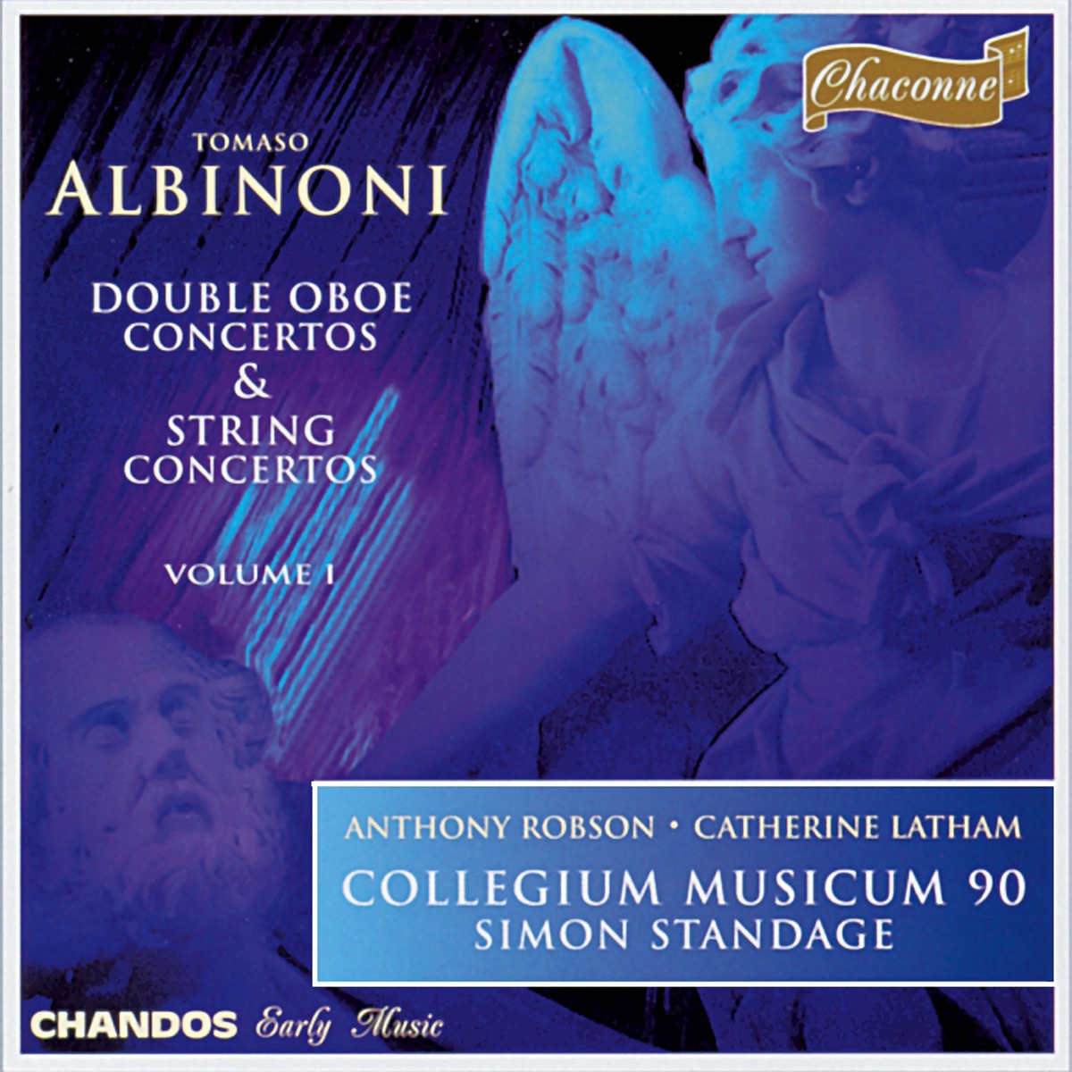 Albinoni: Double Oboe & String Concertos, Vol. 1 by Simon Standage & Collegium Musicum 90 album cover